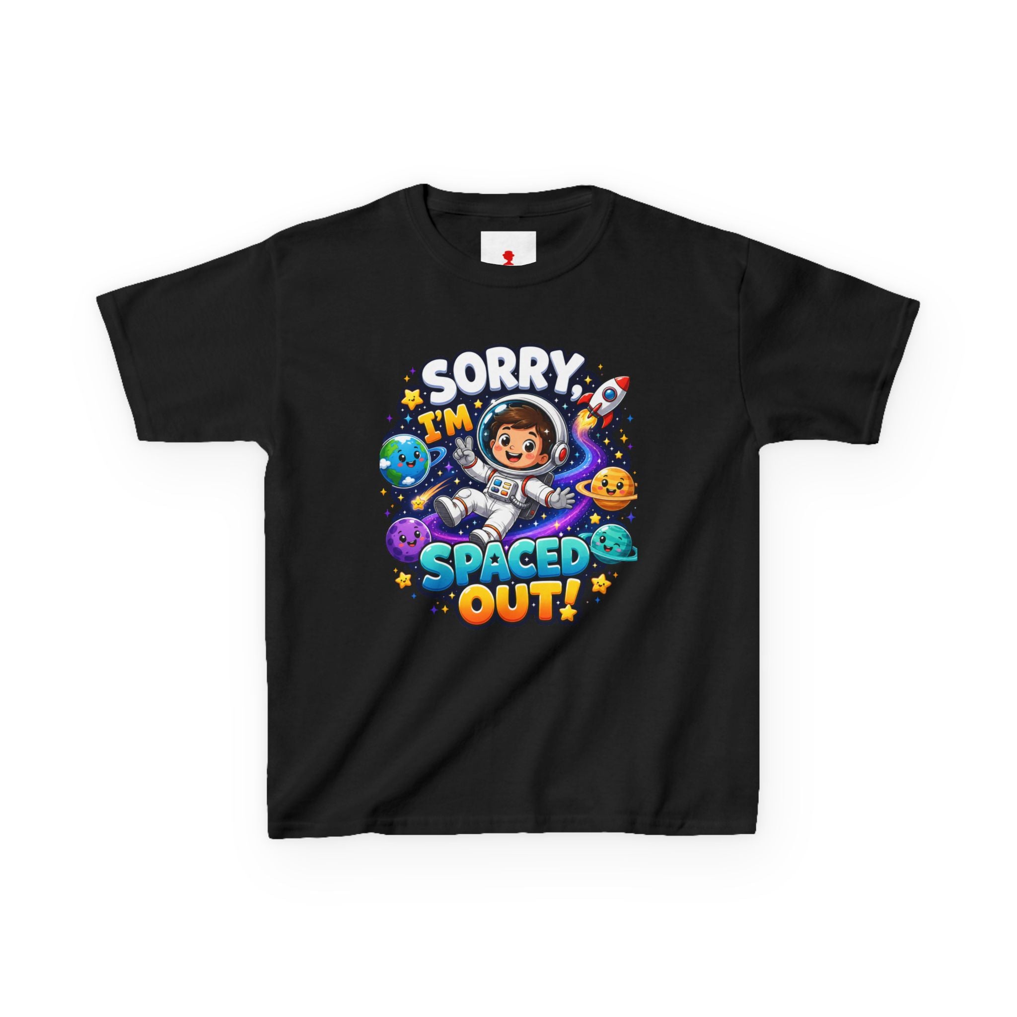 Spaced Out Kids T-Shirt — "Sorry I'm Spaced Out!" Cute Space Astronaut Tee