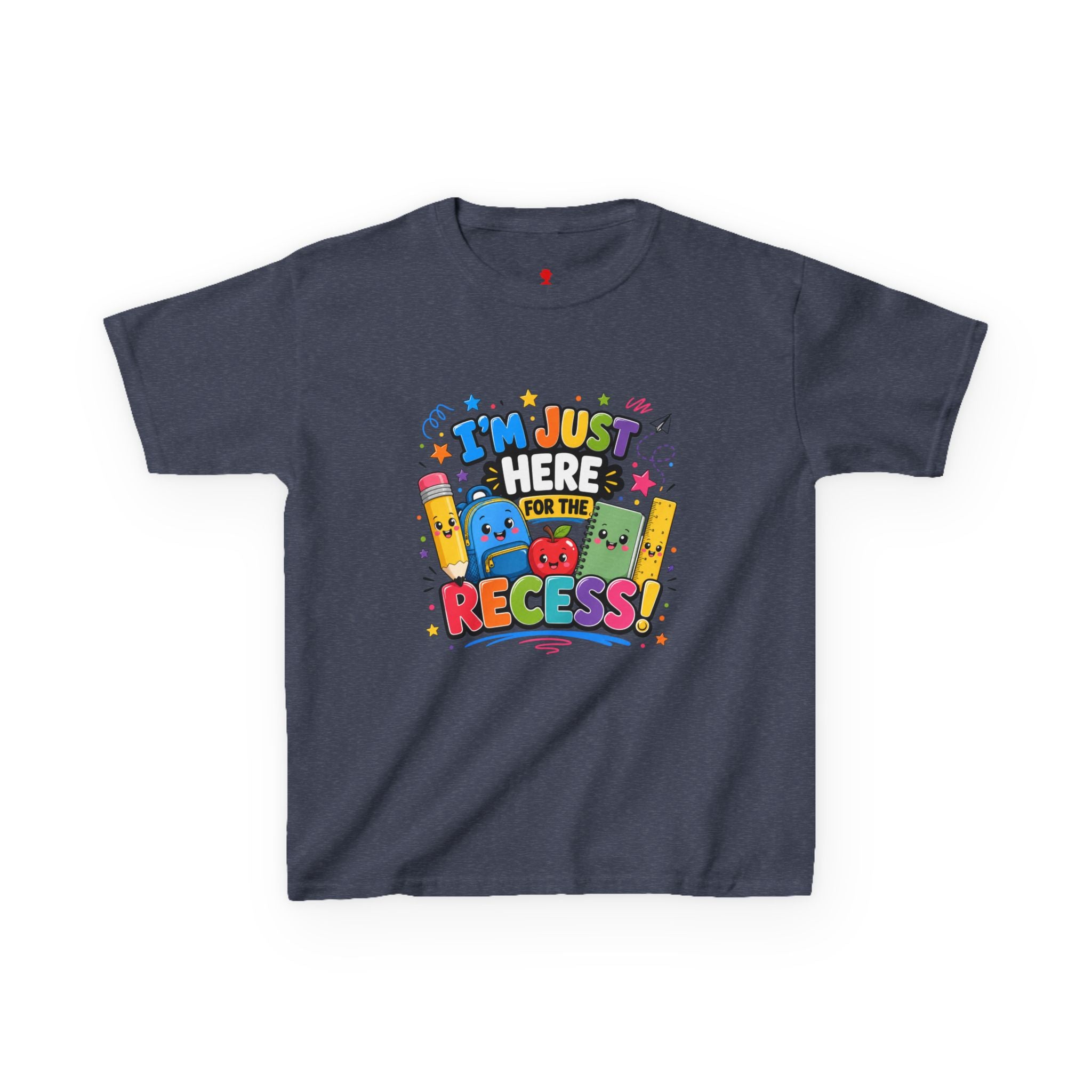 I'm Just Here for Recess Kids T-Shirt | Playful School Graphic Tee