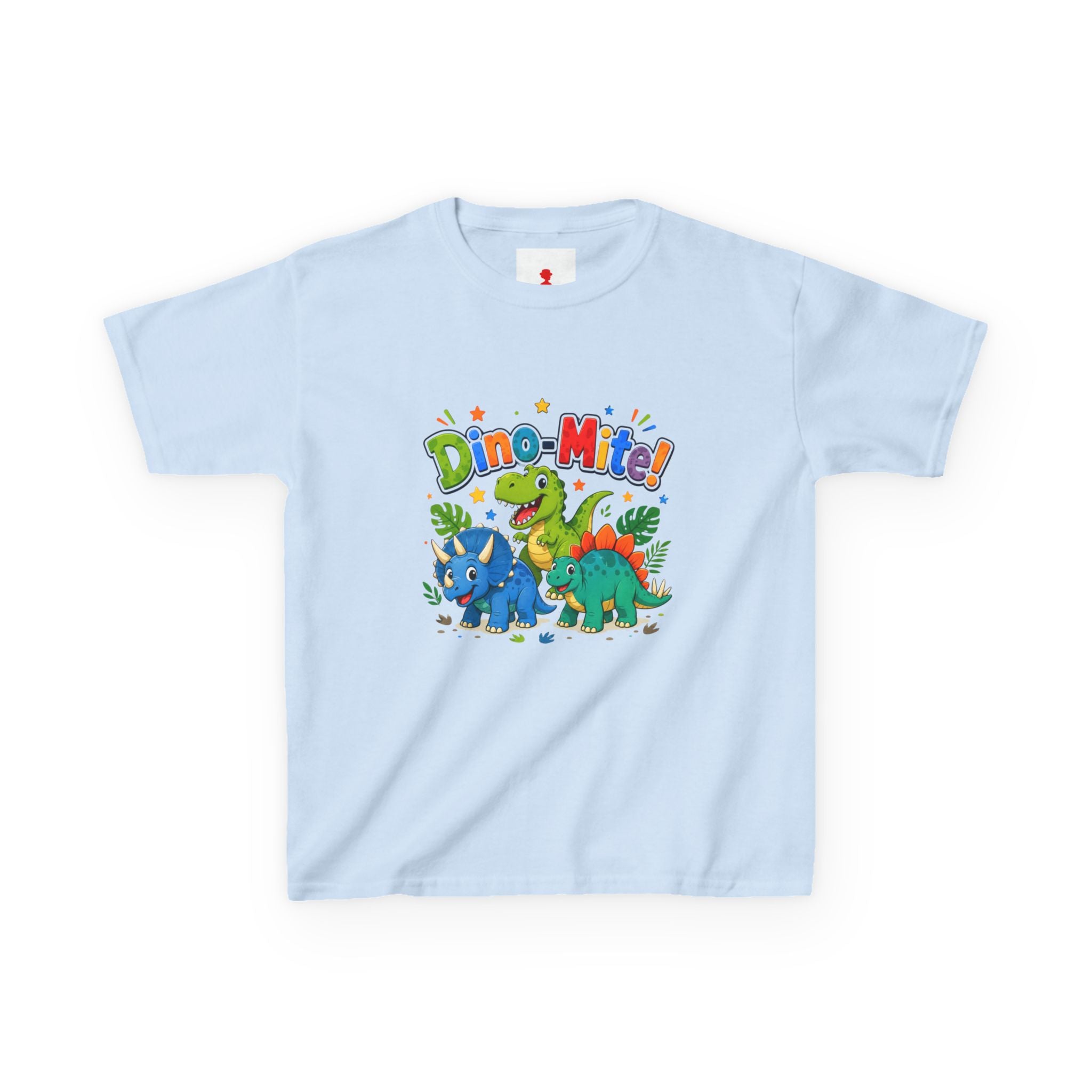 Kids T-Shirt - "Dino-Mite!" Colorful Dino Crew Tee for Toddlers & Kids