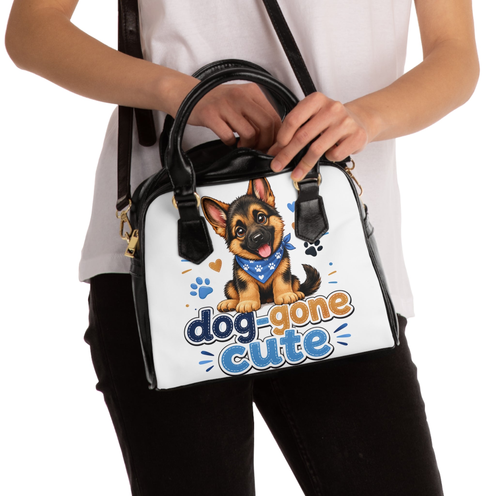 Dog-Gone Cute Shoulder Handbag — Adorable Puppy Print Purse