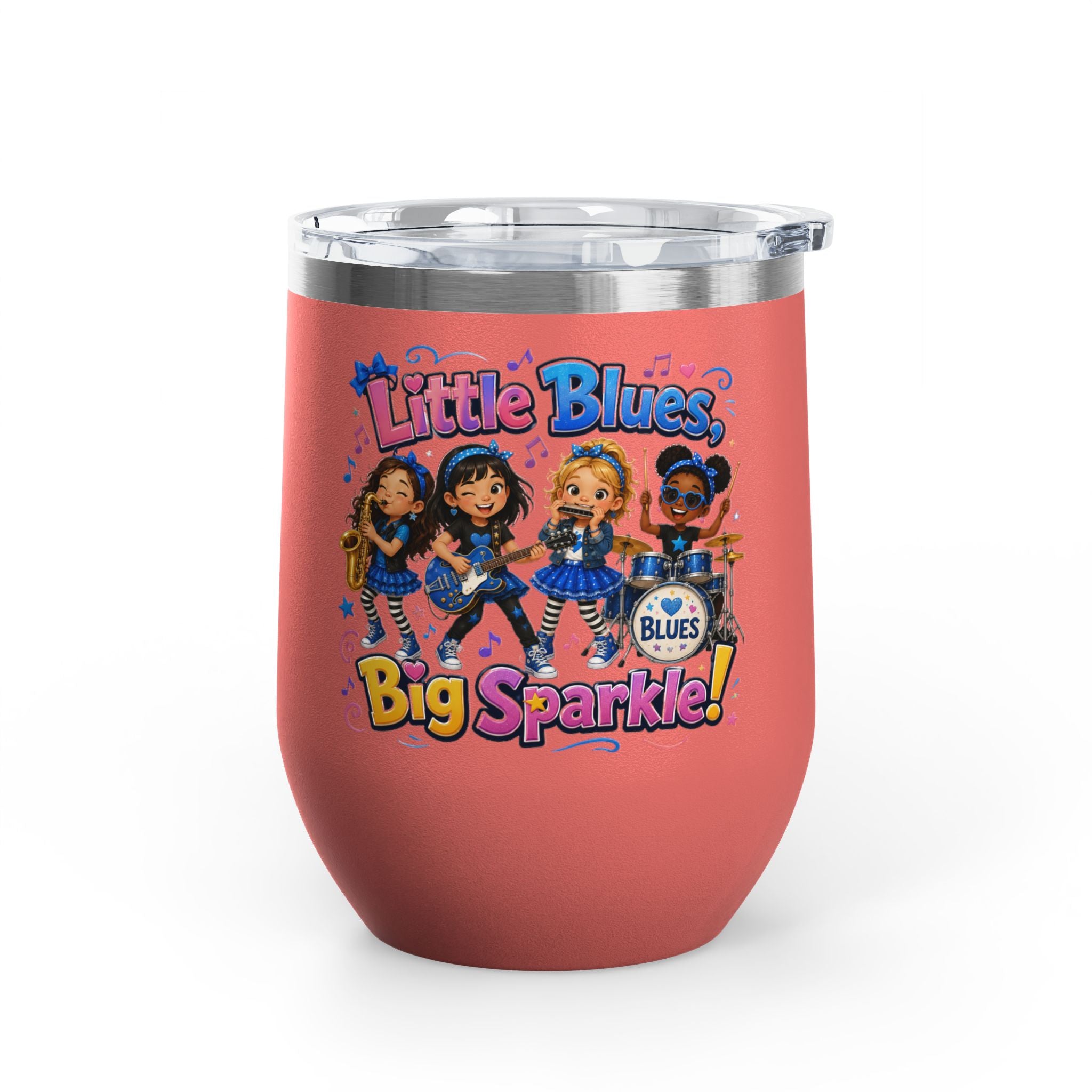 "Little Blues Big Sparkle" Insulated 12oz Travel Cup