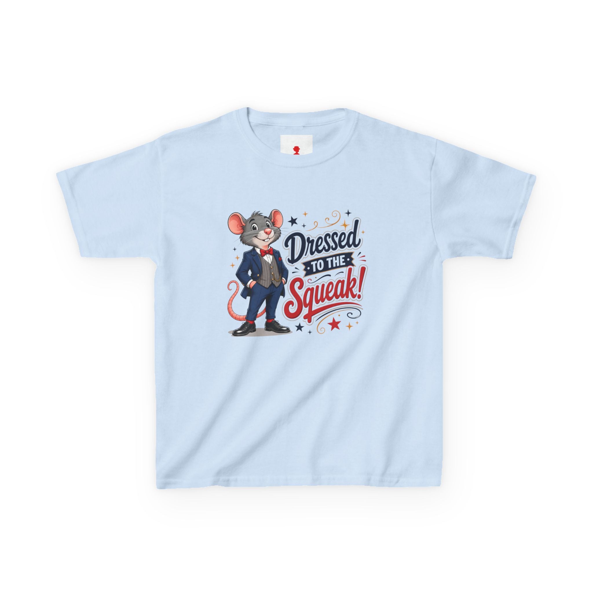 Kids Tee — "Dressed to the Squeak" Cartoon Mouse Graphic