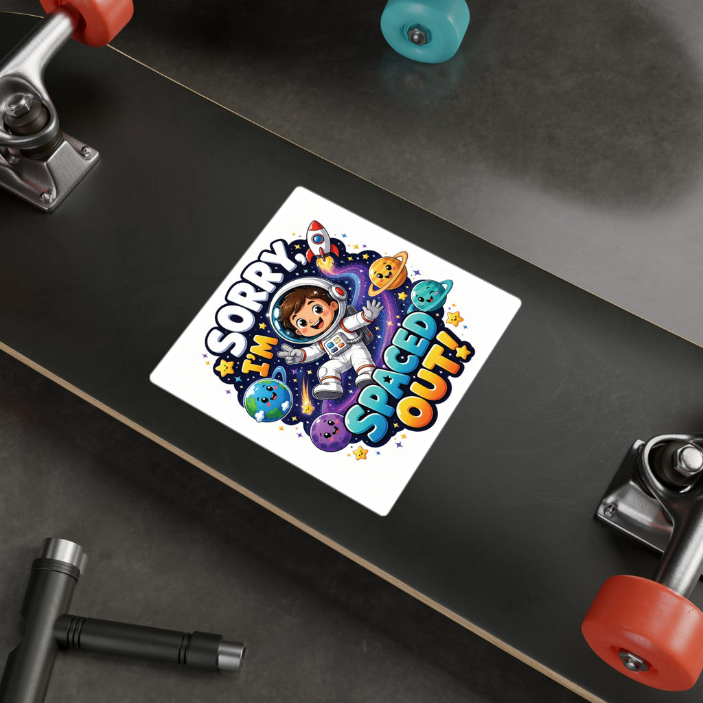 Sorry I’m Spaced Out! Astronaut Kids Vinyl Sticker