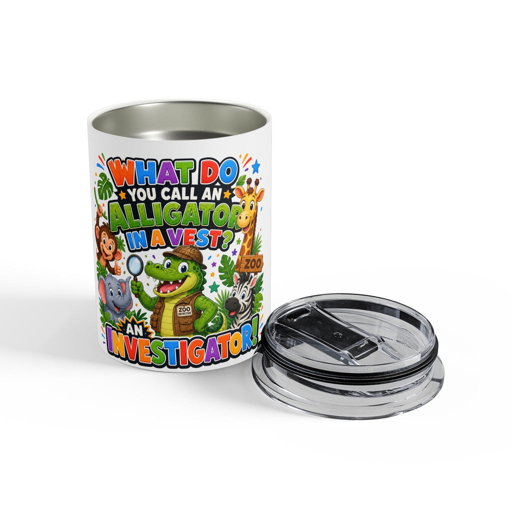 Alligator Investigator Kids Joke Tumbler 10oz | Zoo Animal Detective Design