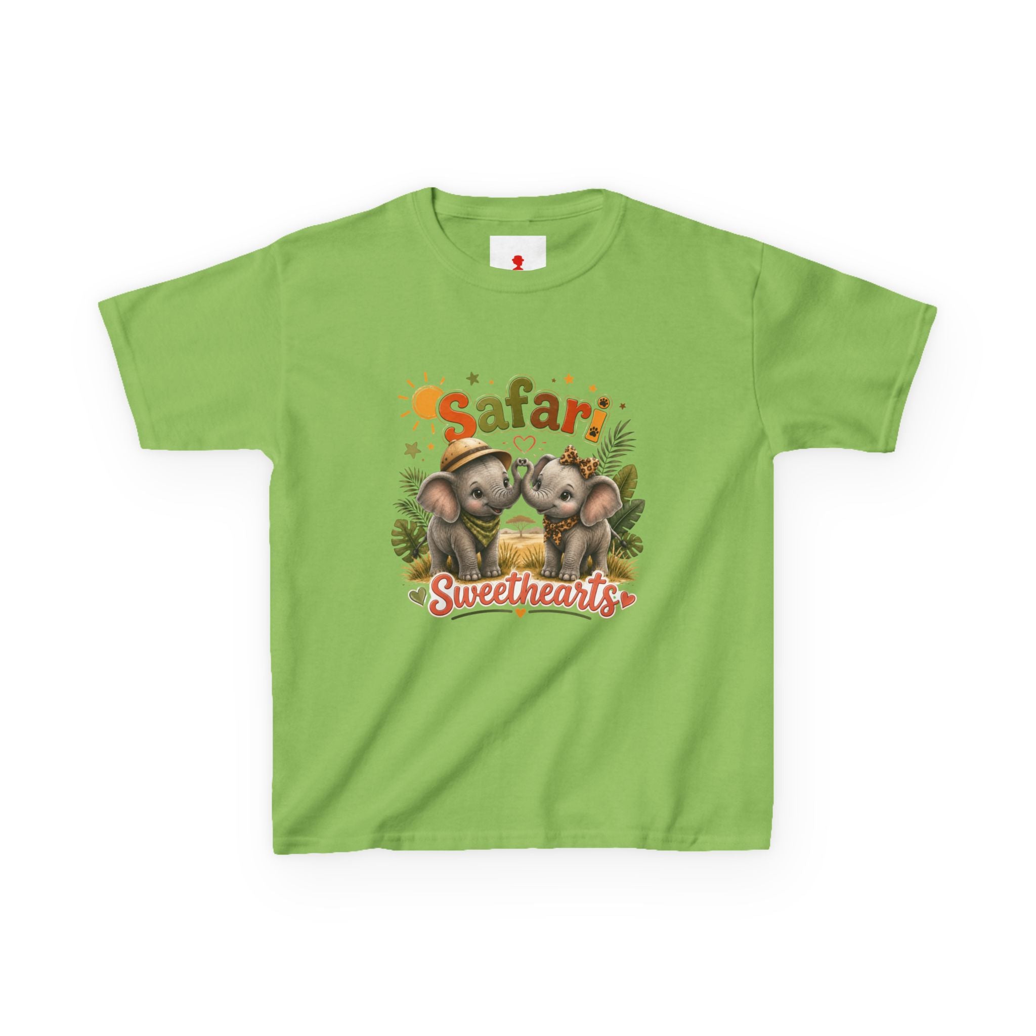 Kids Safari Sweethearts Tee — Cute Elephant Jungle Graphic T-Shirt