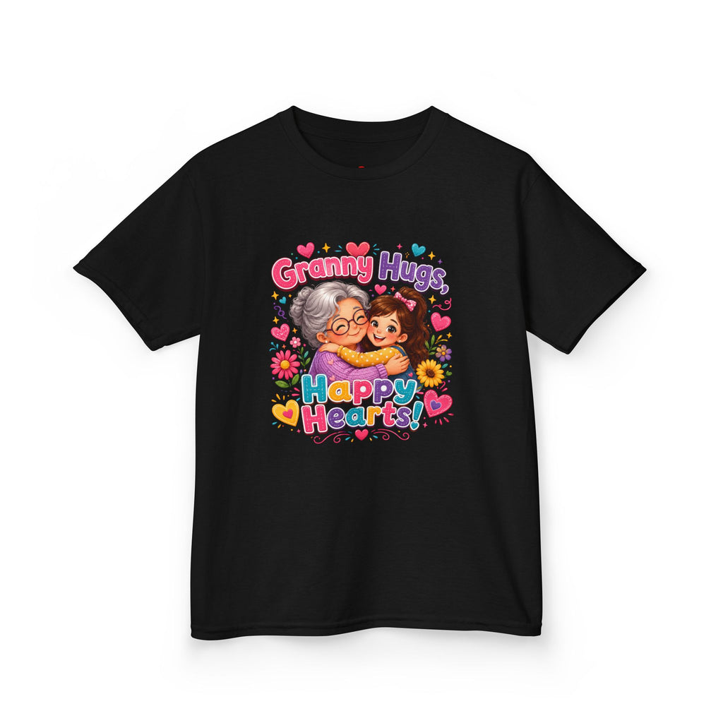 Granny Hugs Happy Hearts Tee | Grandma Grandchild Cute Illustration