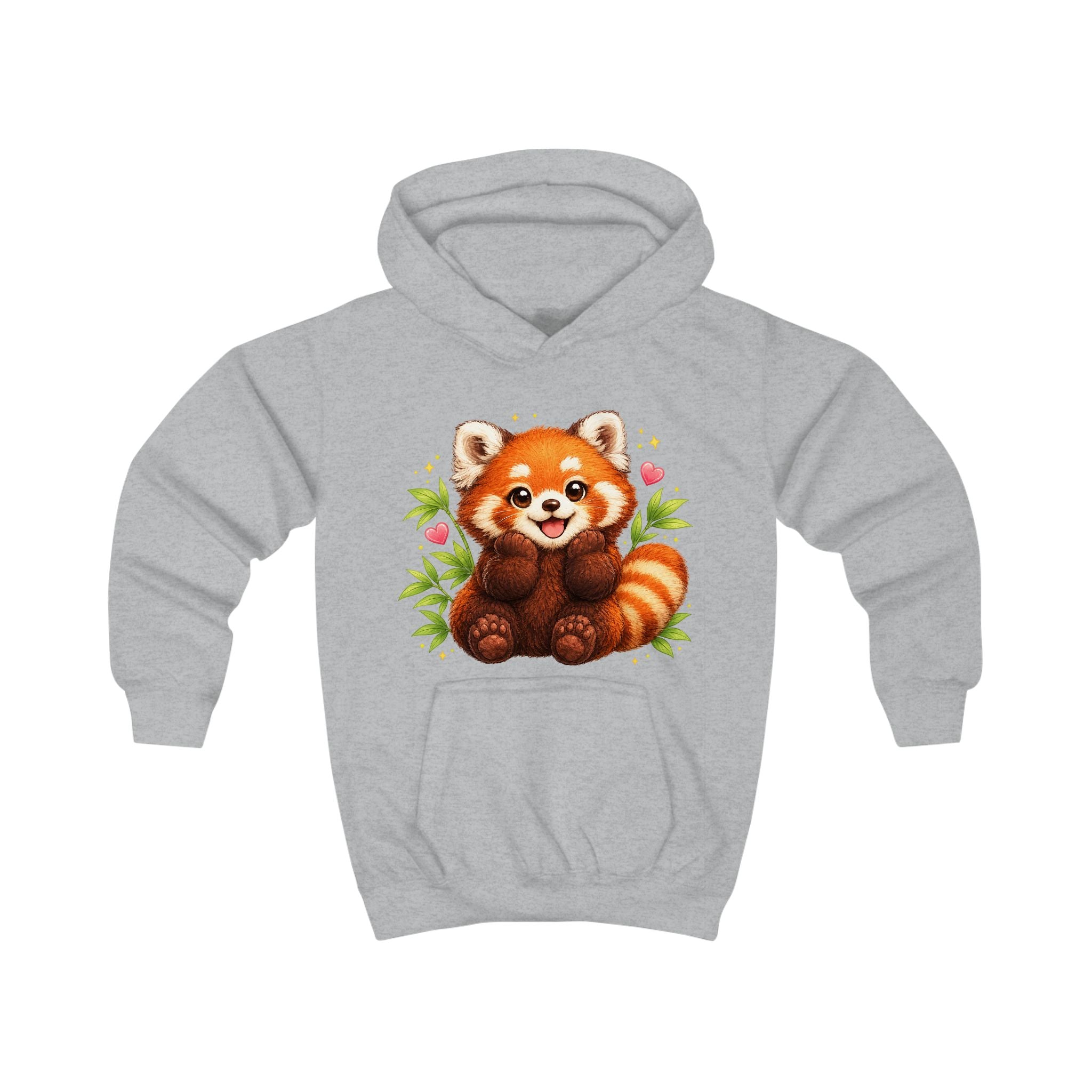 Kids Hoodie — Cute Smiling Red Panda Graphic Hoodie for Children