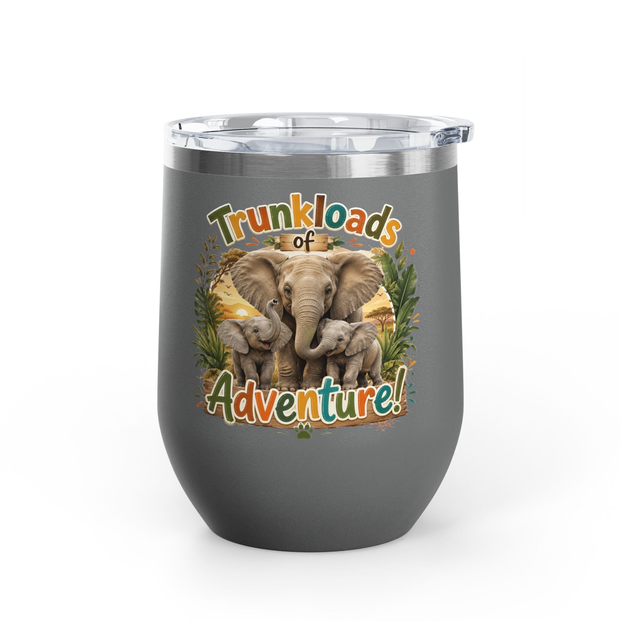 Elephant 'Trunkloads of Adventure' 12oz Tumbler
