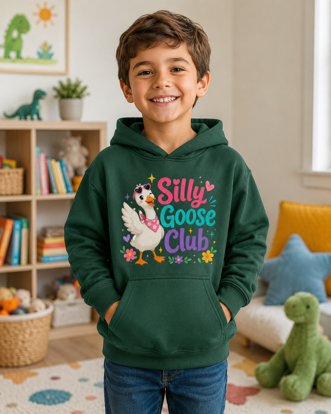 Kids Hoodie — Silly Goose Club Cute Goose Pullover for Toddlers & Kids