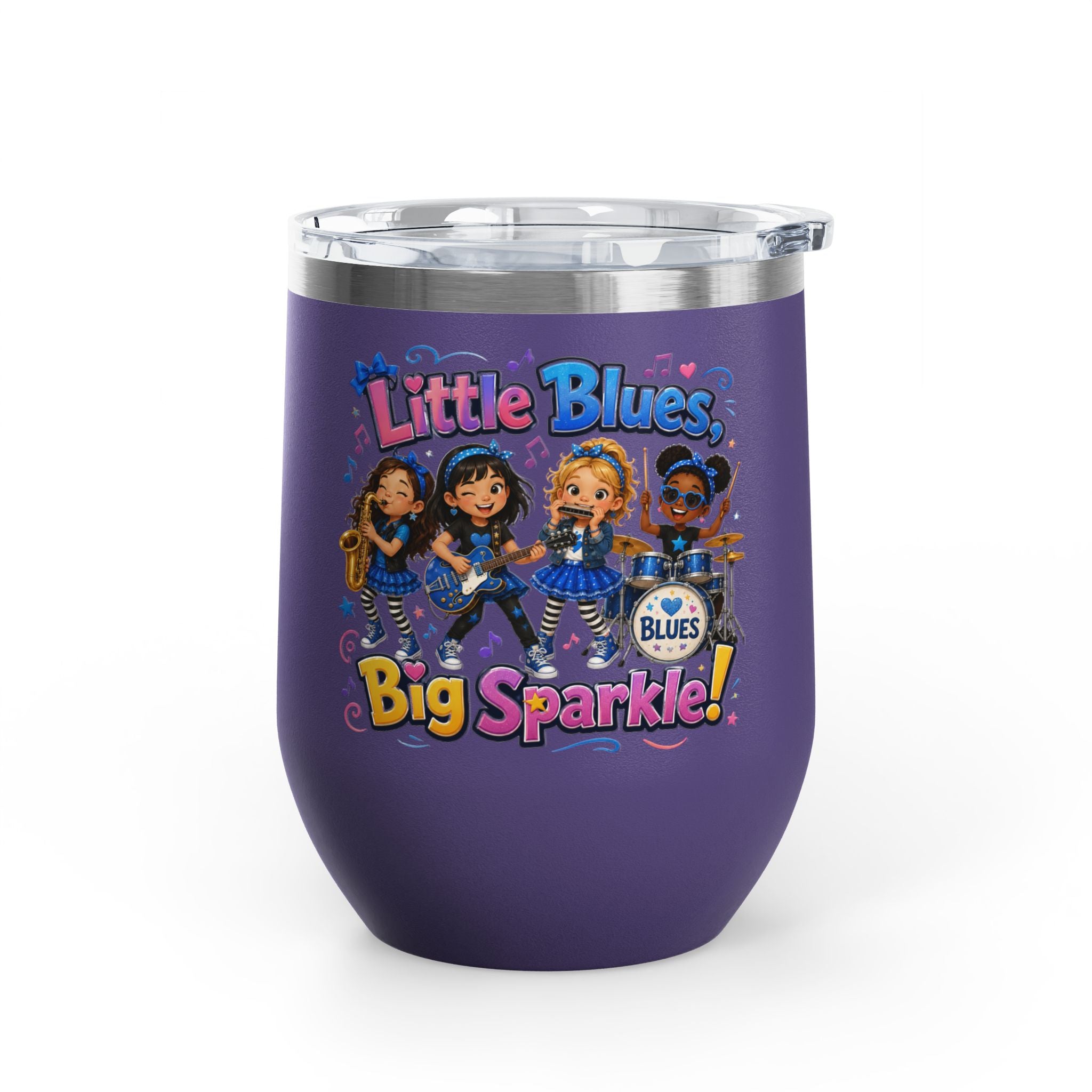 "Little Blues Big Sparkle" Insulated 12oz Travel Cup