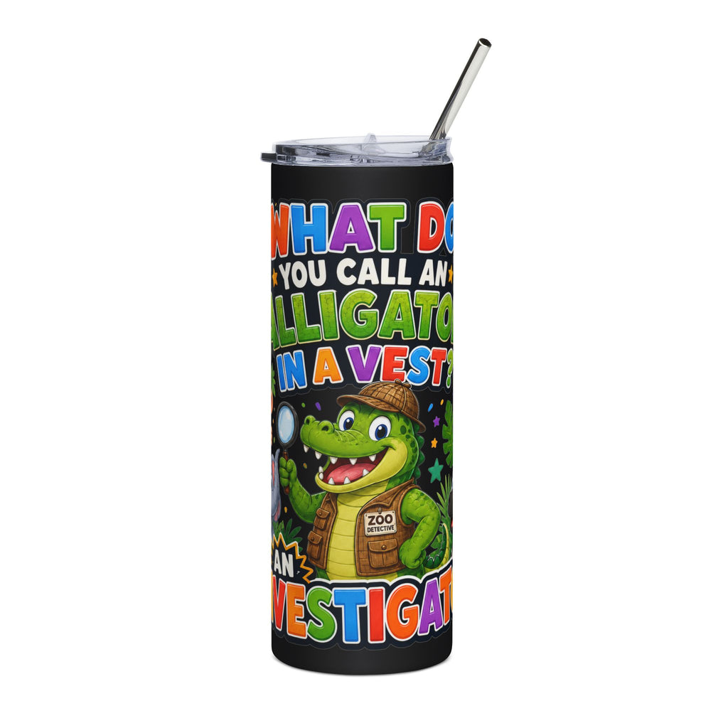Alligator Investigator Tumbler | 20oz Stainless Steel Safari Animal Design