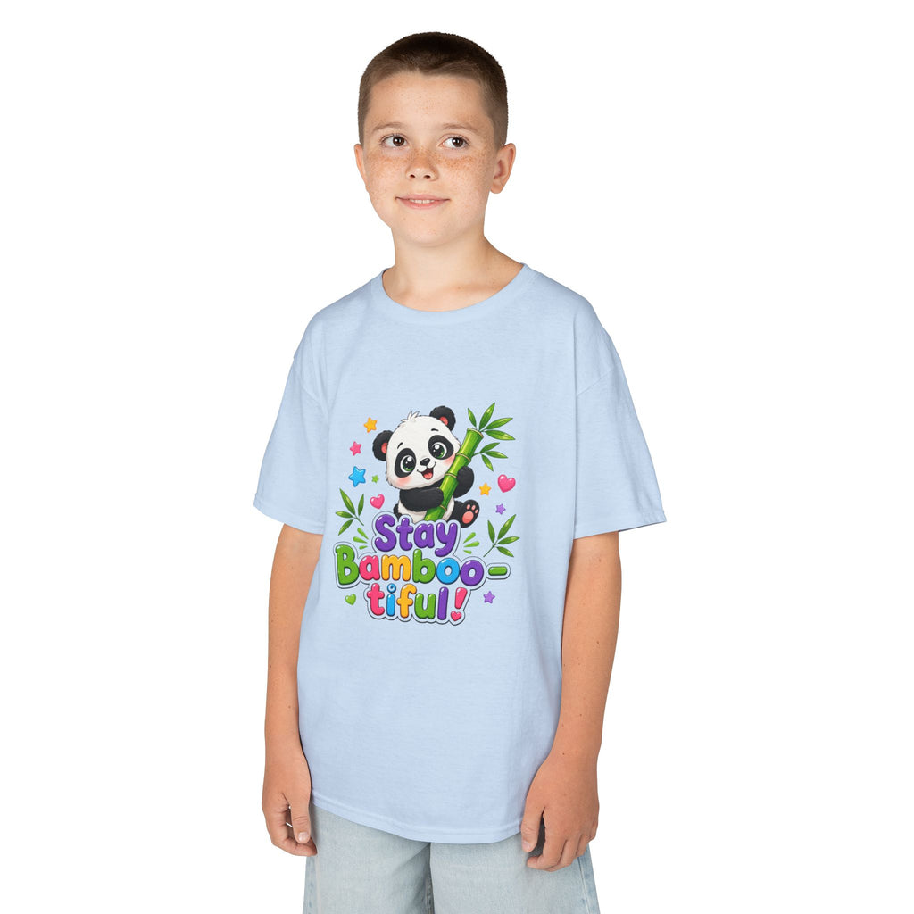 Kids Panda 'Stay Bambootiful!' T-Shirt — Cute Bamboo Forest Tee for Boys & Girls