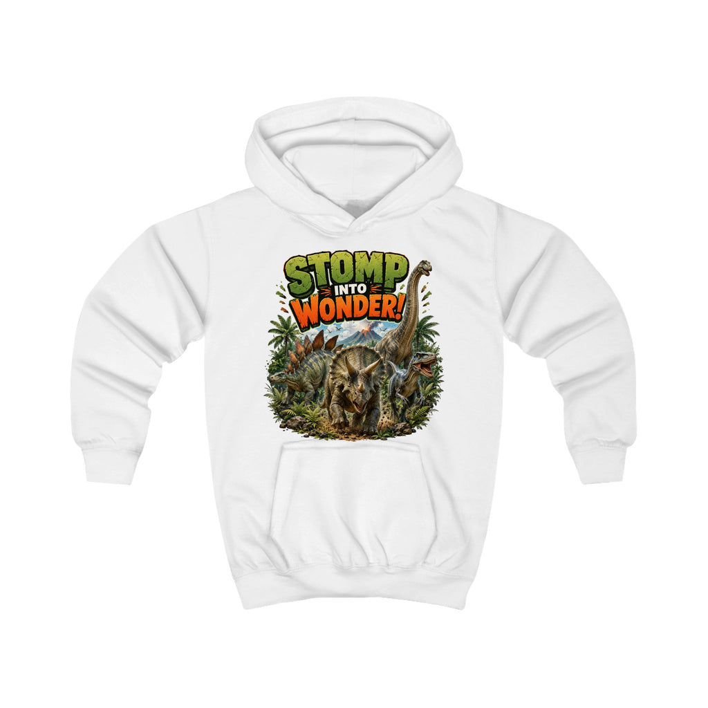 Kids Hoodie — "Stomp Into Wonder" Dinosaur Graphic Pullover