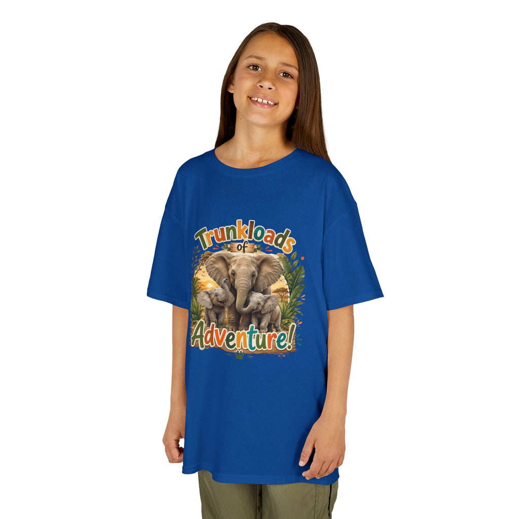 Kids Tee - "Trunkloads of Adventure" Elephant Graphic