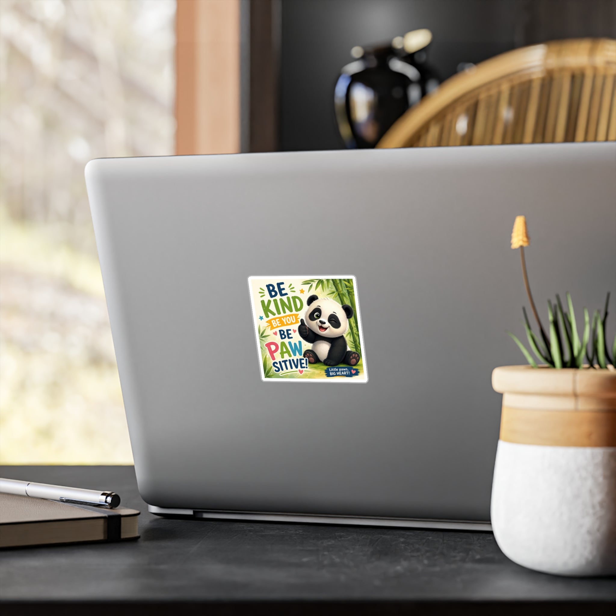 Be Kind Be Paw-sitive Panda Sticker — Cute Vinyl Decal