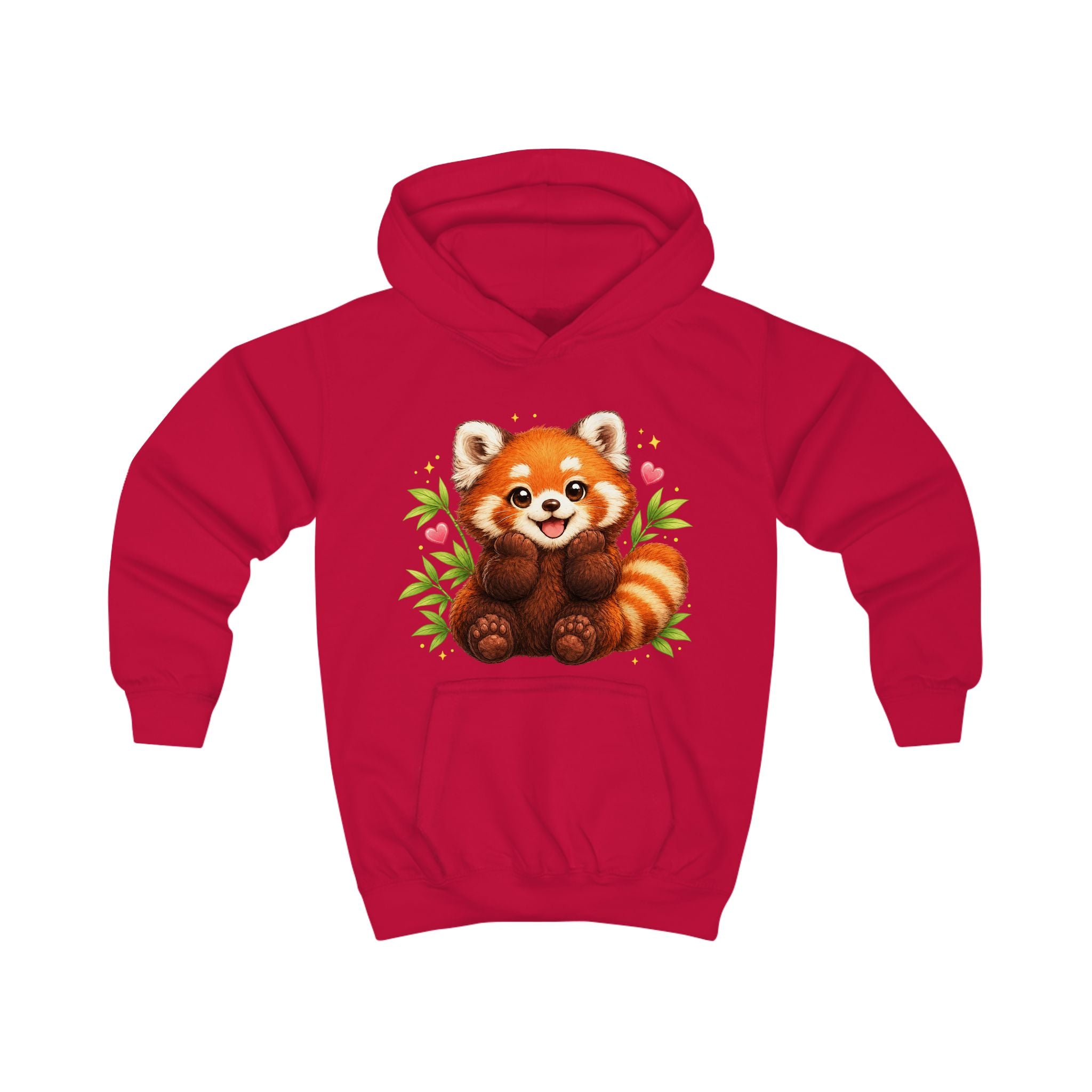 Kids Hoodie — Cute Smiling Red Panda Graphic Hoodie for Children