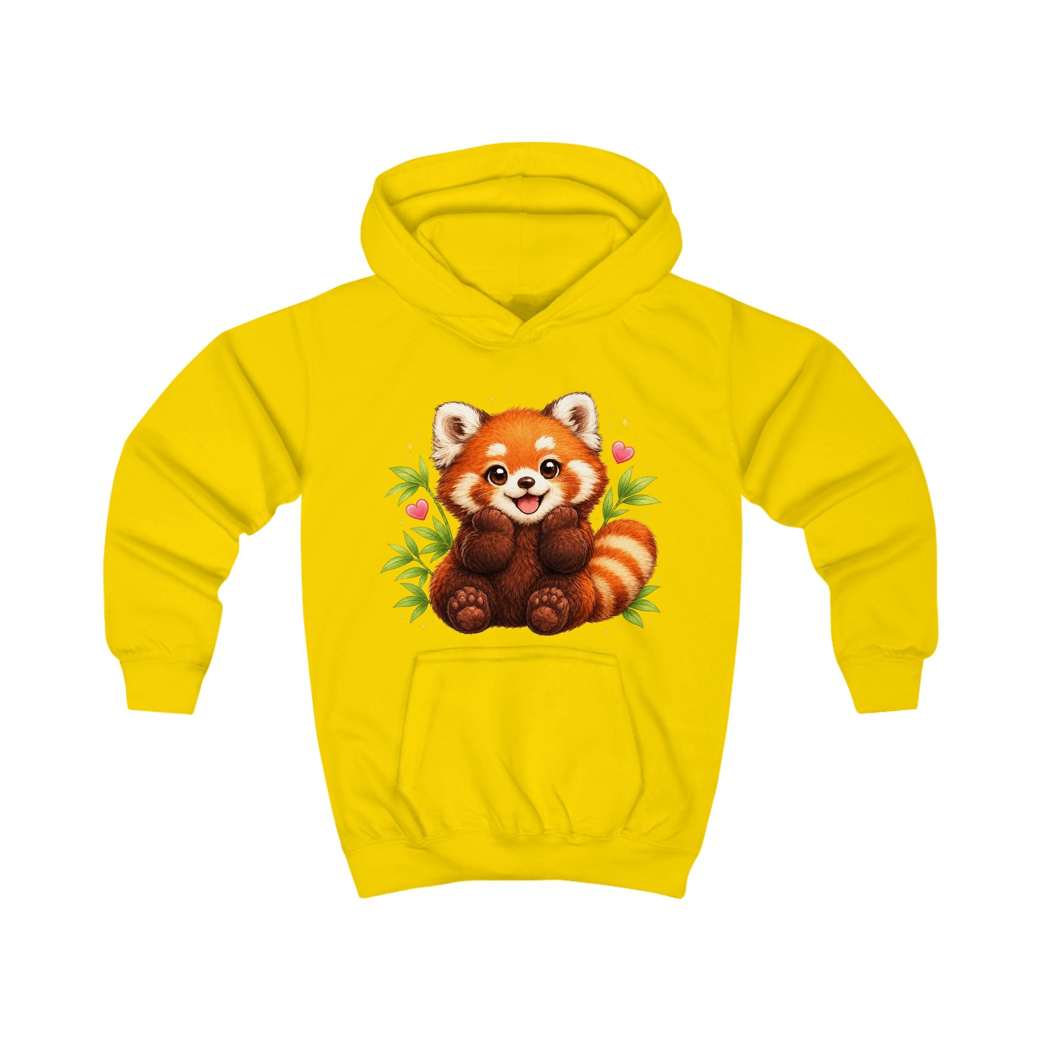Kids Hoodie — Cute Smiling Red Panda Graphic Hoodie for Children