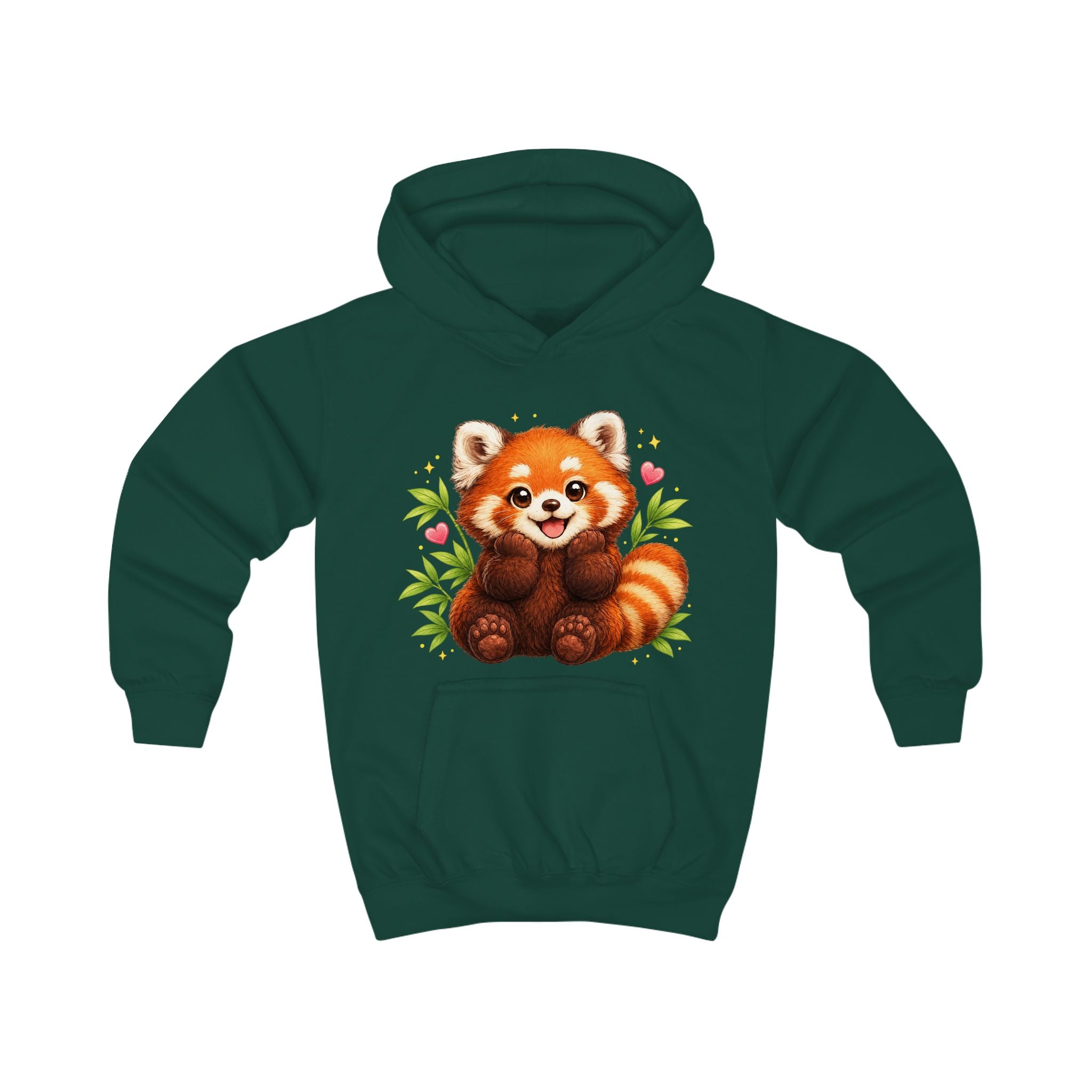 Kids Hoodie — Cute Smiling Red Panda Graphic Hoodie for Children