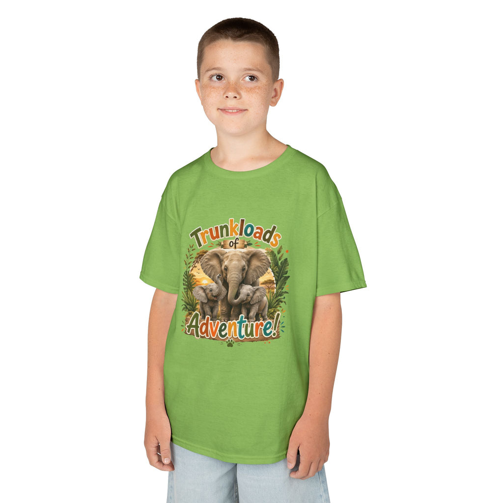 Kids Tee - "Trunkloads of Adventure" Elephant Graphic