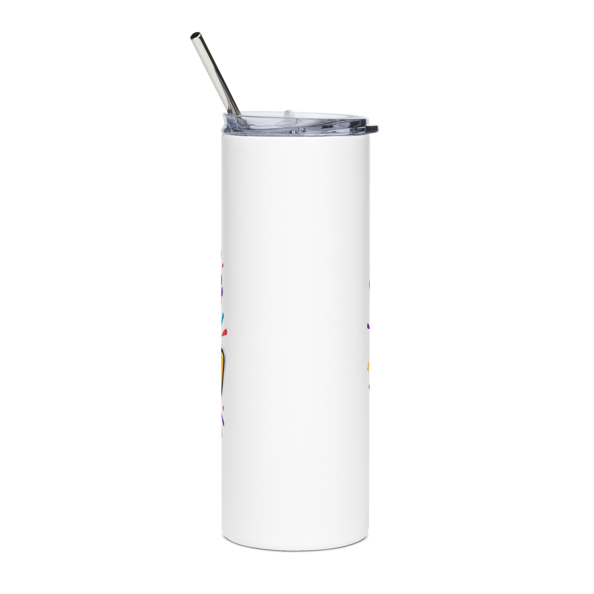 20oz Stainless Tumbler — "Purr-fectly Cute" Calico Kitten Travel Cup