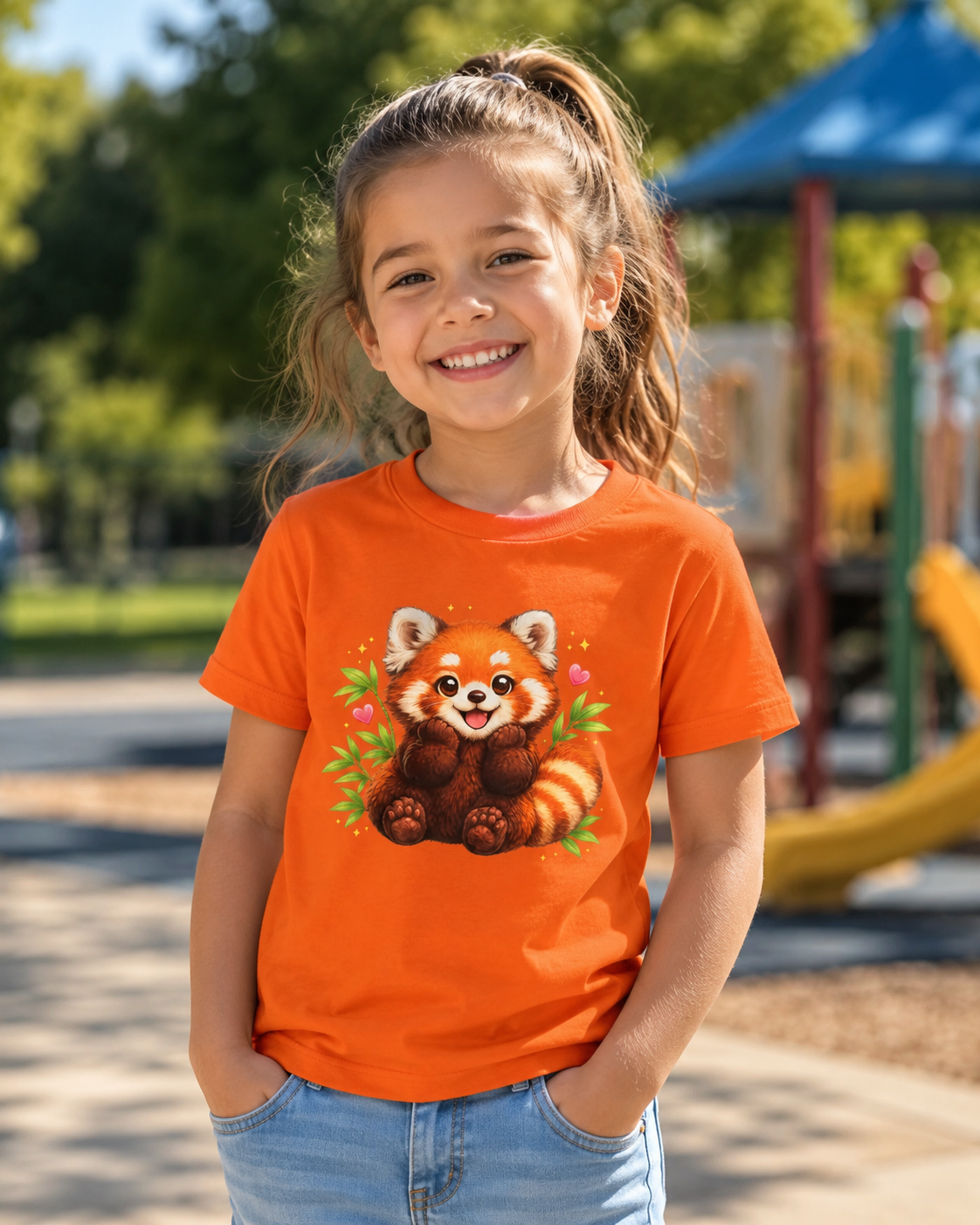 Kids Red Panda Tee — Cute Woodland Animal Shirt for Children