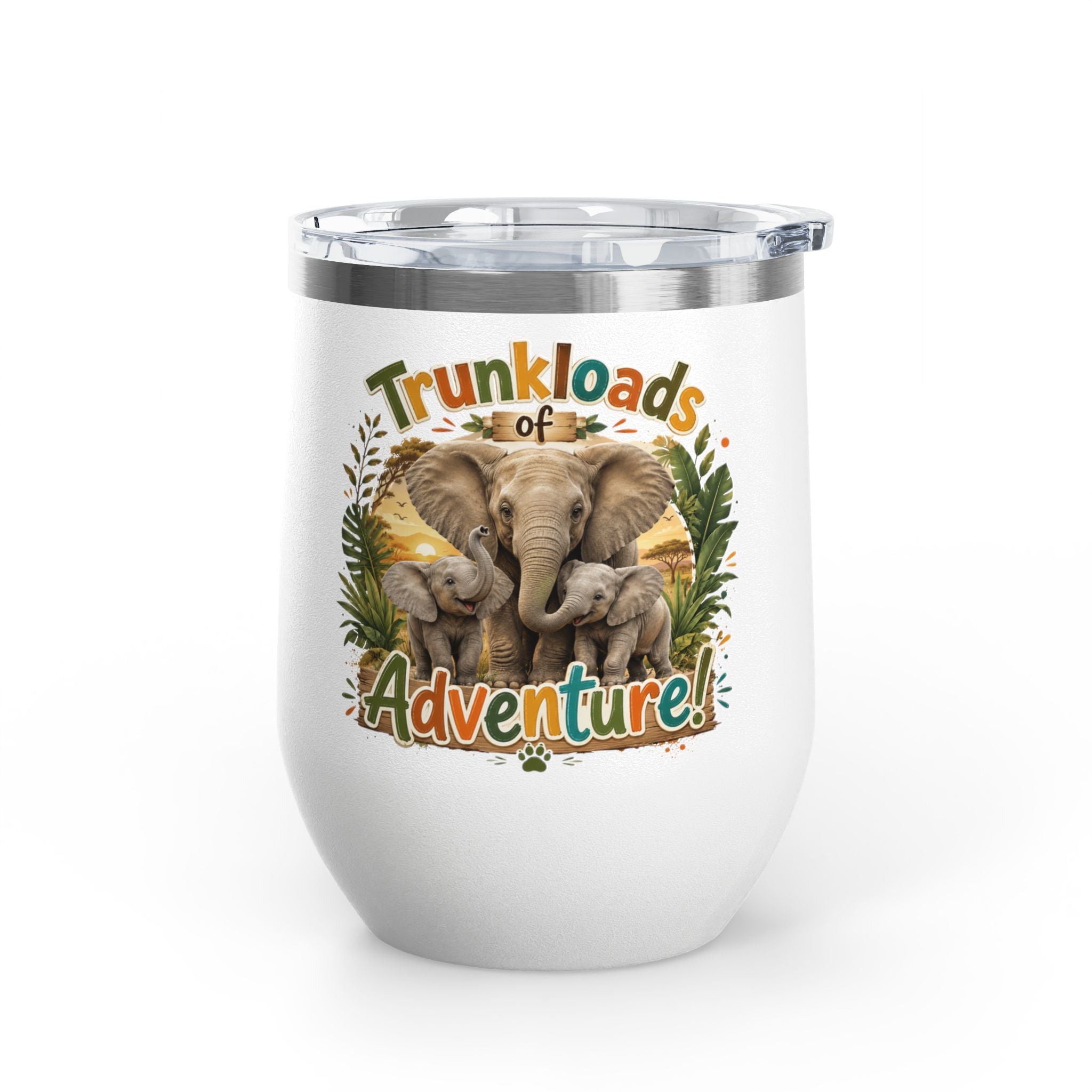 Elephant 'Trunkloads of Adventure' 12oz Tumbler