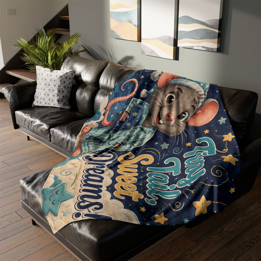 “Tiny Tail Sweet Dreams” Plush Blanket