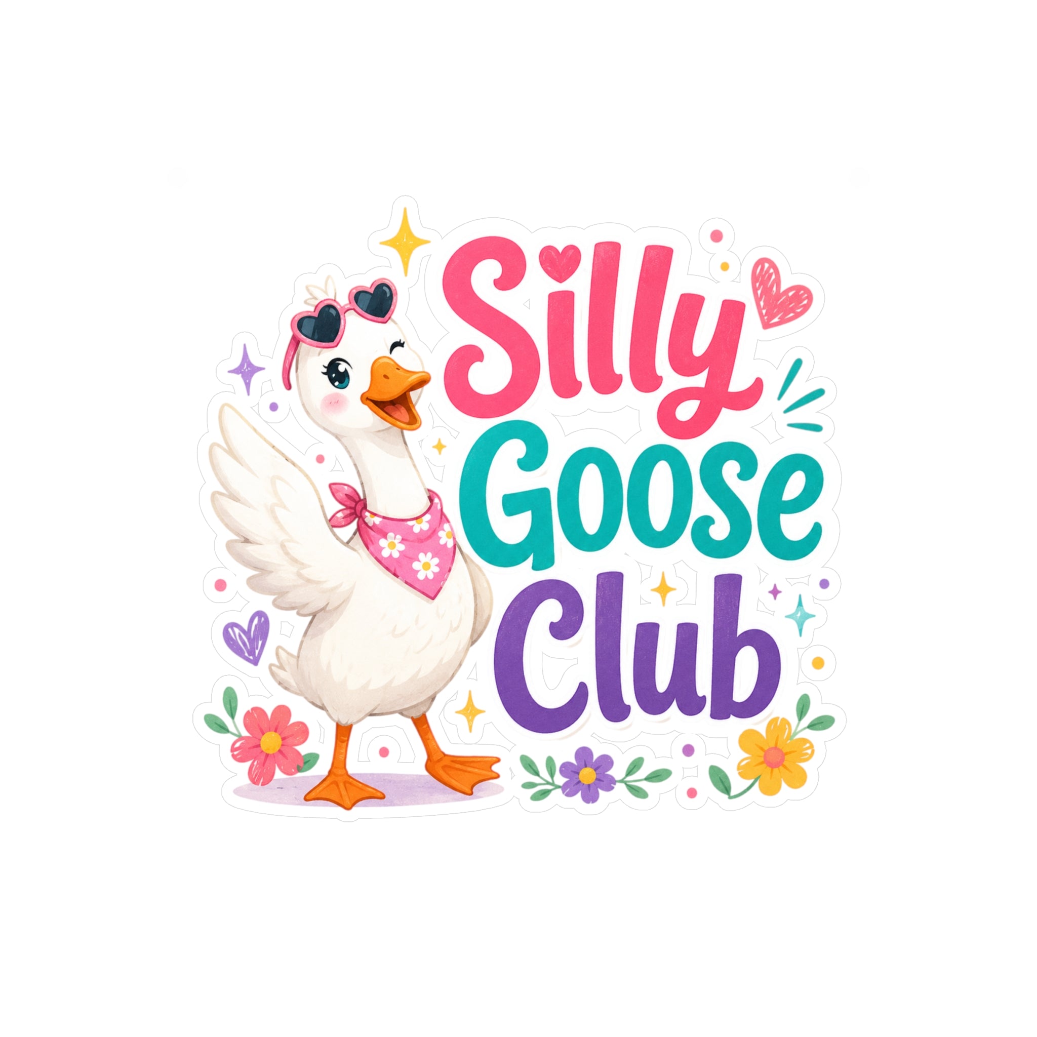 Silly Goose Club Vinyl Sticker — Cute Kiss-Cut Decal for Laptops, Water Bottles & Kids’ Gifts