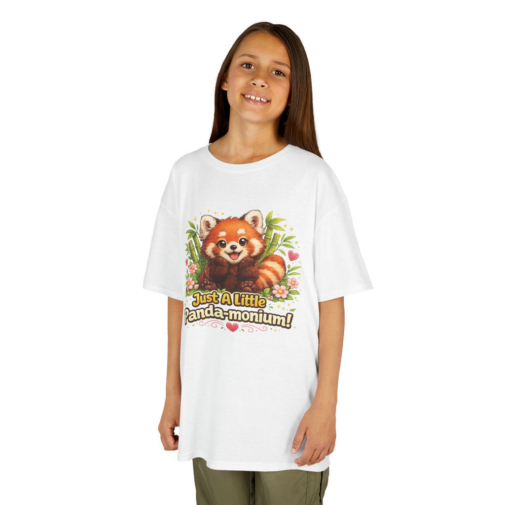 Red Panda Illustration Kids T-Shirt | "Just A Little Panda-monium"