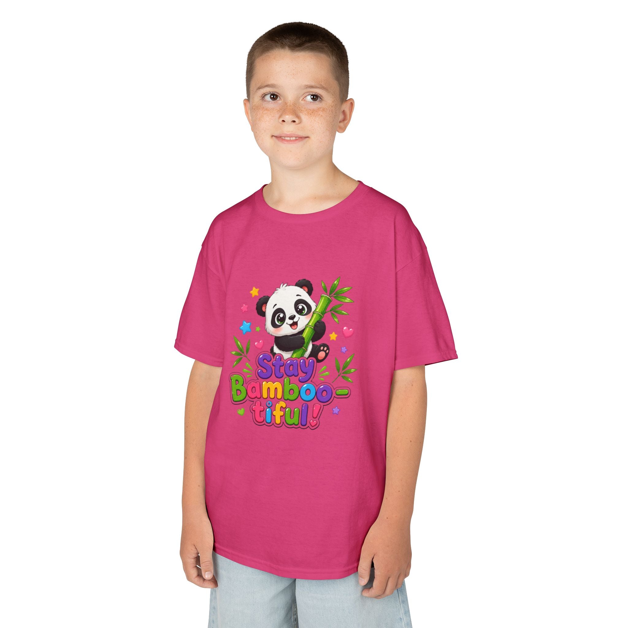 Kids Panda 'Stay Bambootiful!' T-Shirt — Cute Bamboo Forest Tee for Boys & Girls