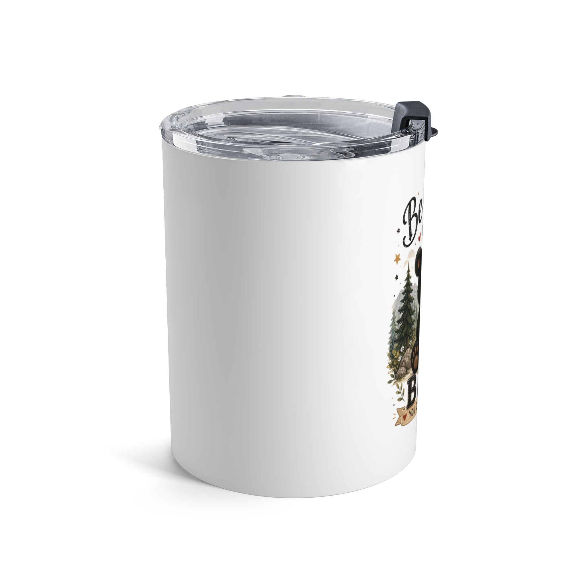 Be Brave Little Bear 10oz Tumbler — Cute Kids Woodland Travel Cup, Baby Shower Gift