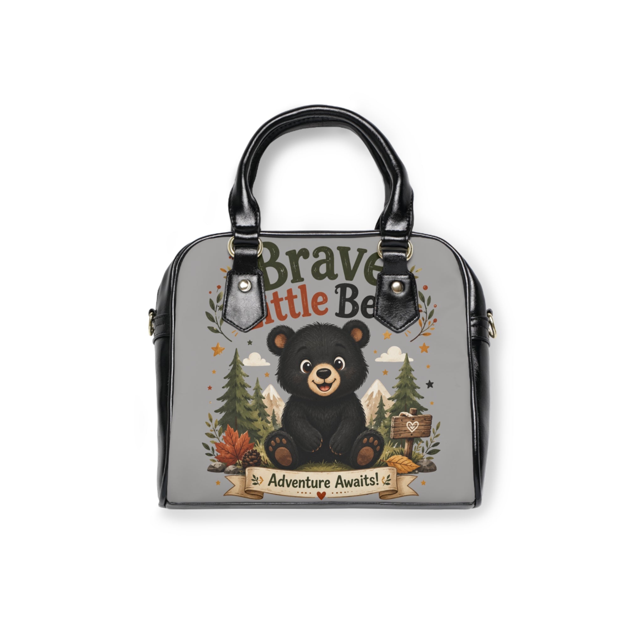 Shoulder Handbag — Brave Little Bear 'Adventure Awaits' Cute Kids Tote