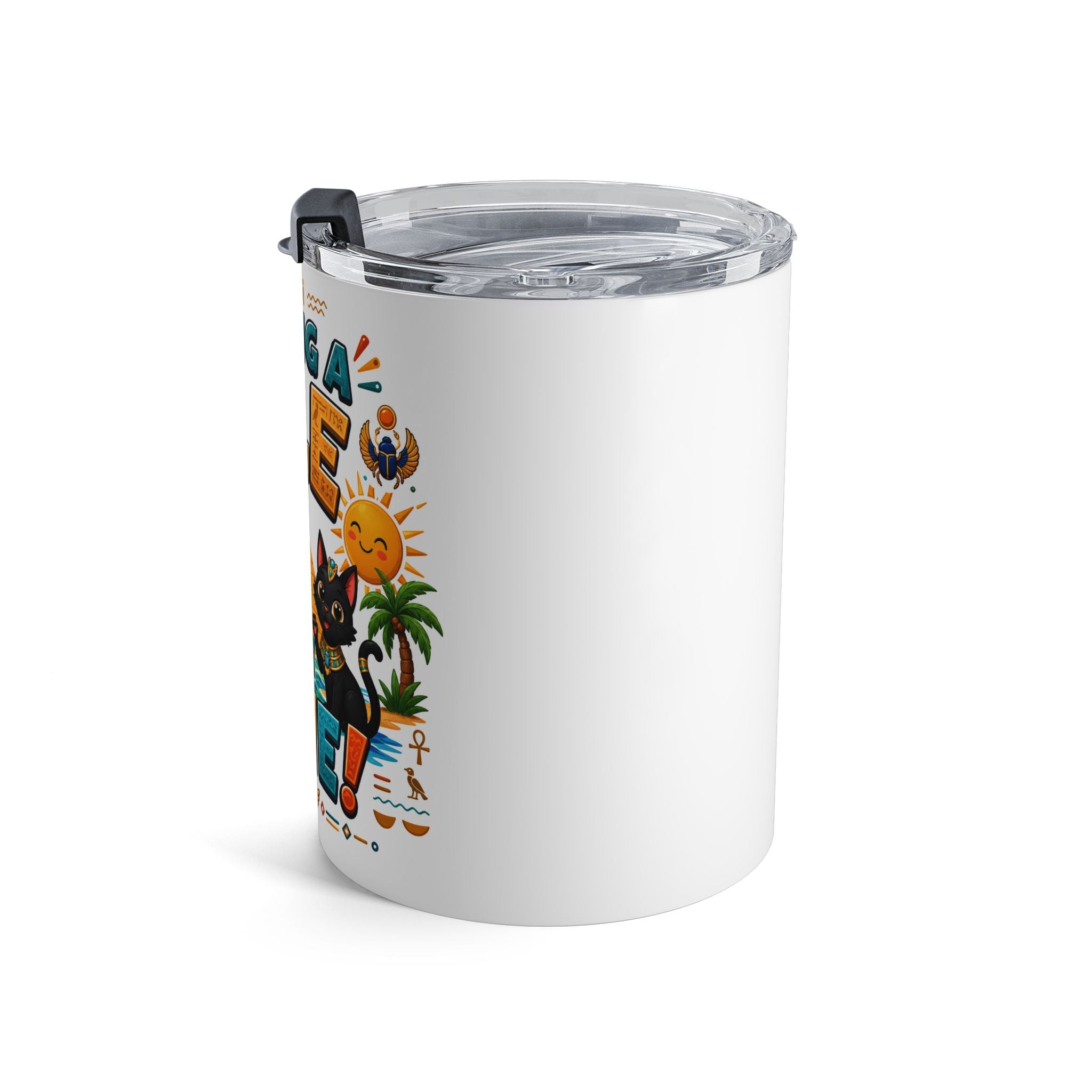 Having a Nile of a Time Tumbler 10oz | Egyptian Pyramid Cat Camel Design