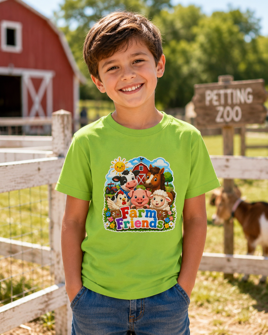 Kids Farm Friends T‑Shirt — Cute Barnyard Animals Graphic Tee