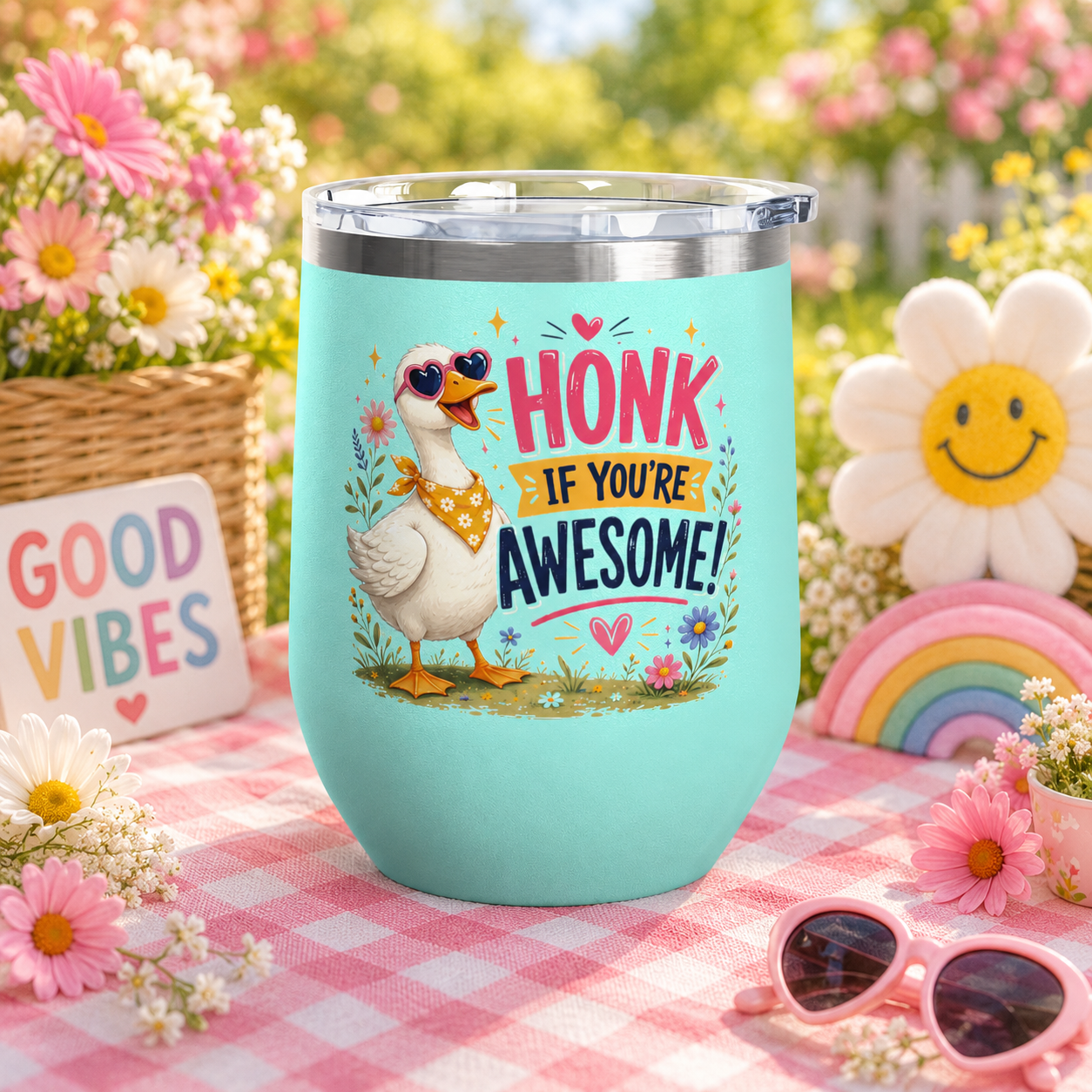 "Honk If You’re Awesome" Goose 12oz Insulated Cup