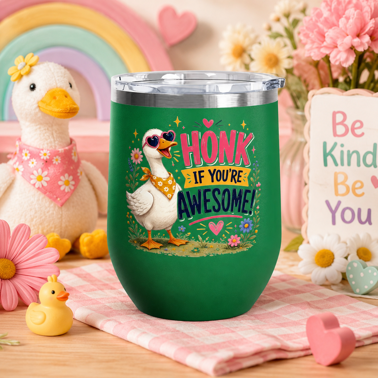 "Honk If You’re Awesome" Goose 12oz Insulated Cup