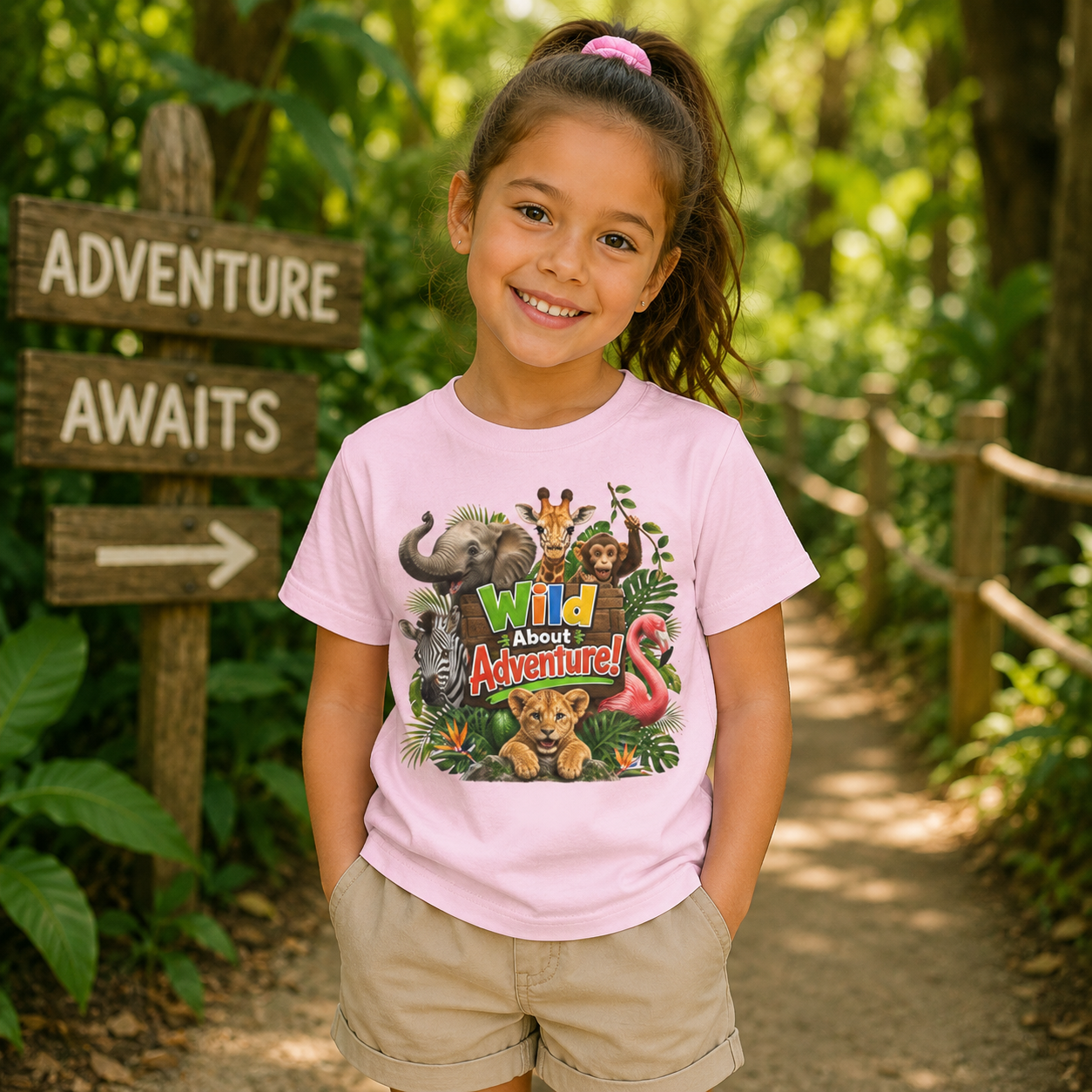 Kids 'Wild About Adventure' Animal Graphic Tee