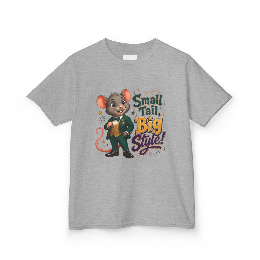 Kids T-Shirt — “Small Tail, Big Style!” Cartoon Mouse Graphic Tee