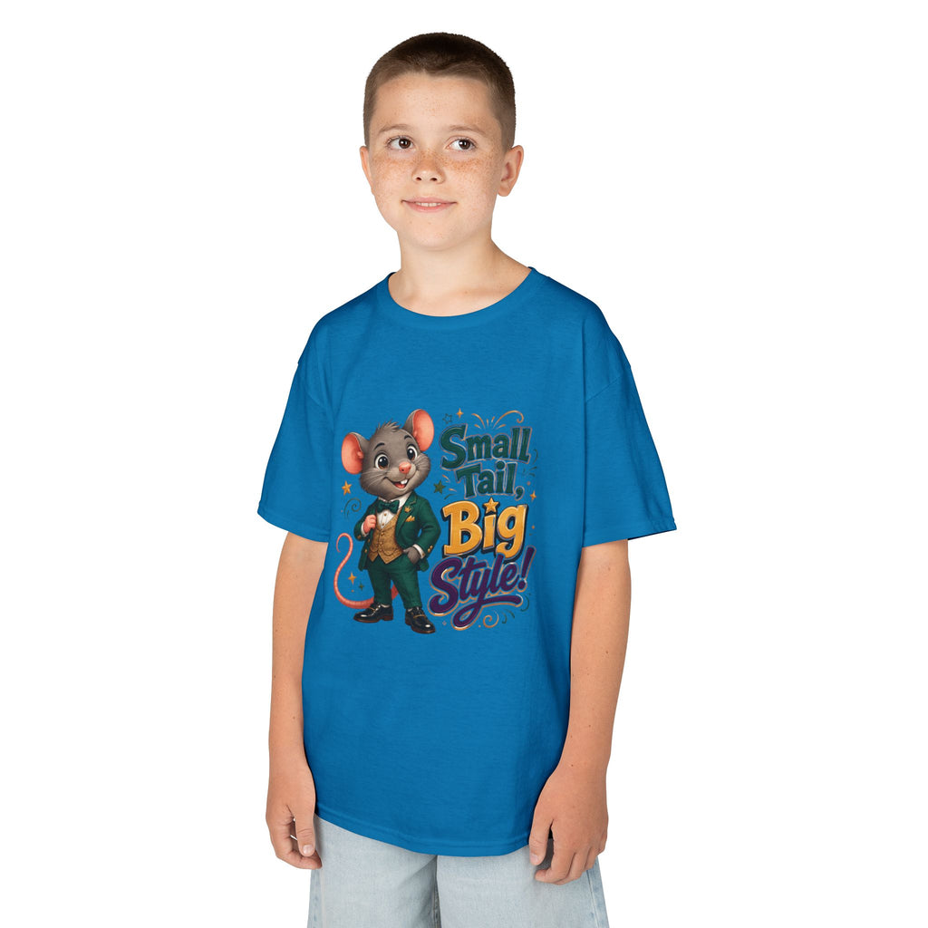 Kids T-Shirt — “Small Tail, Big Style!” Cartoon Mouse Graphic Tee