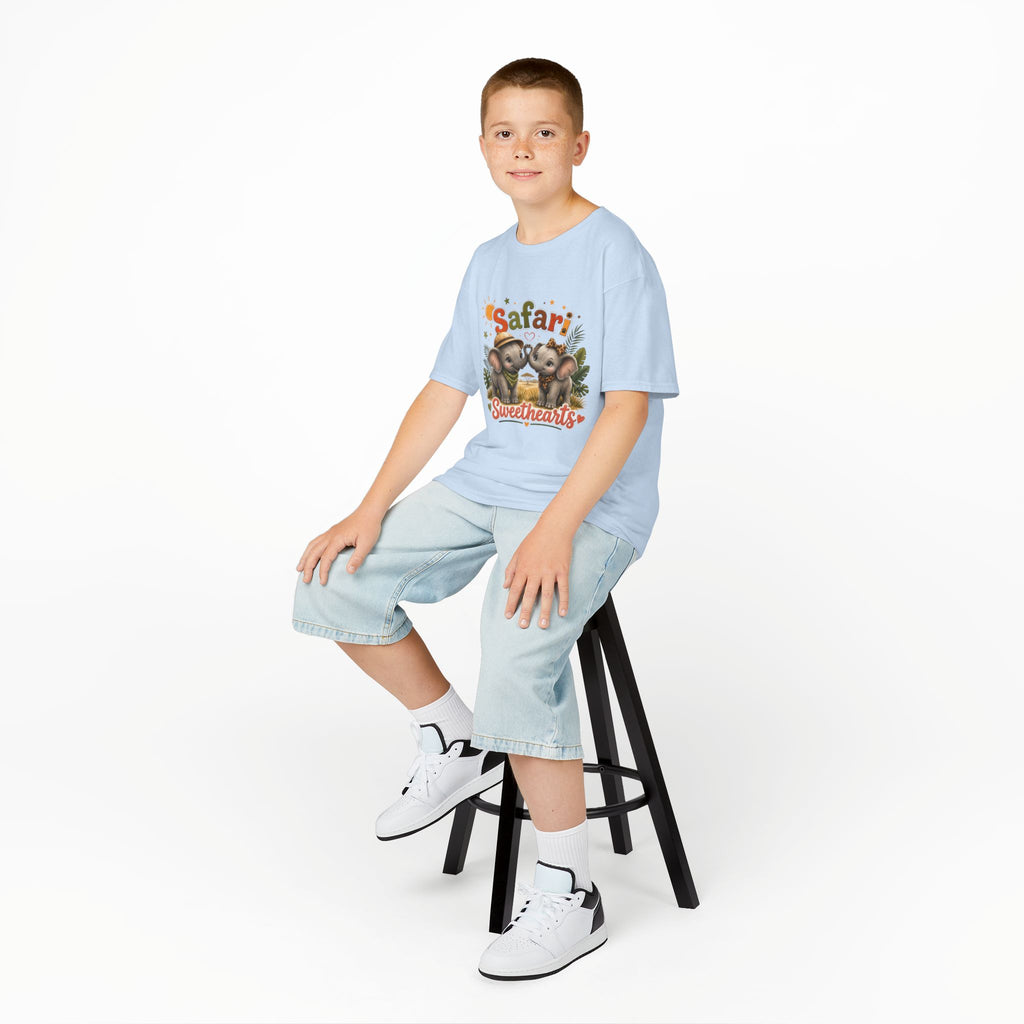 Kids Safari Sweethearts Tee — Cute Elephant Jungle Graphic T-Shirt