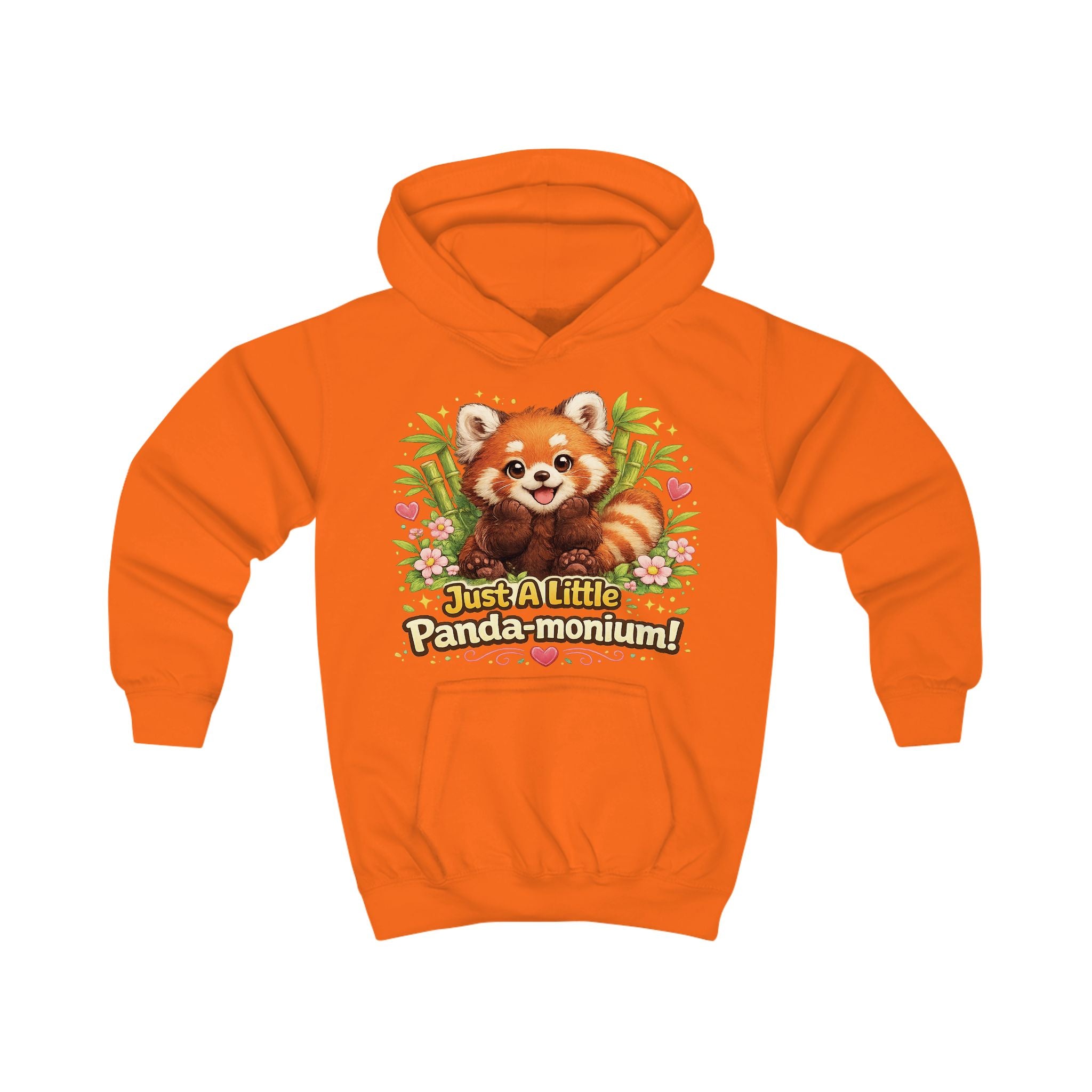 Red Panda Illustration Kids Hoodie | Just A Little Panda-monium, Cute Animal Shirt