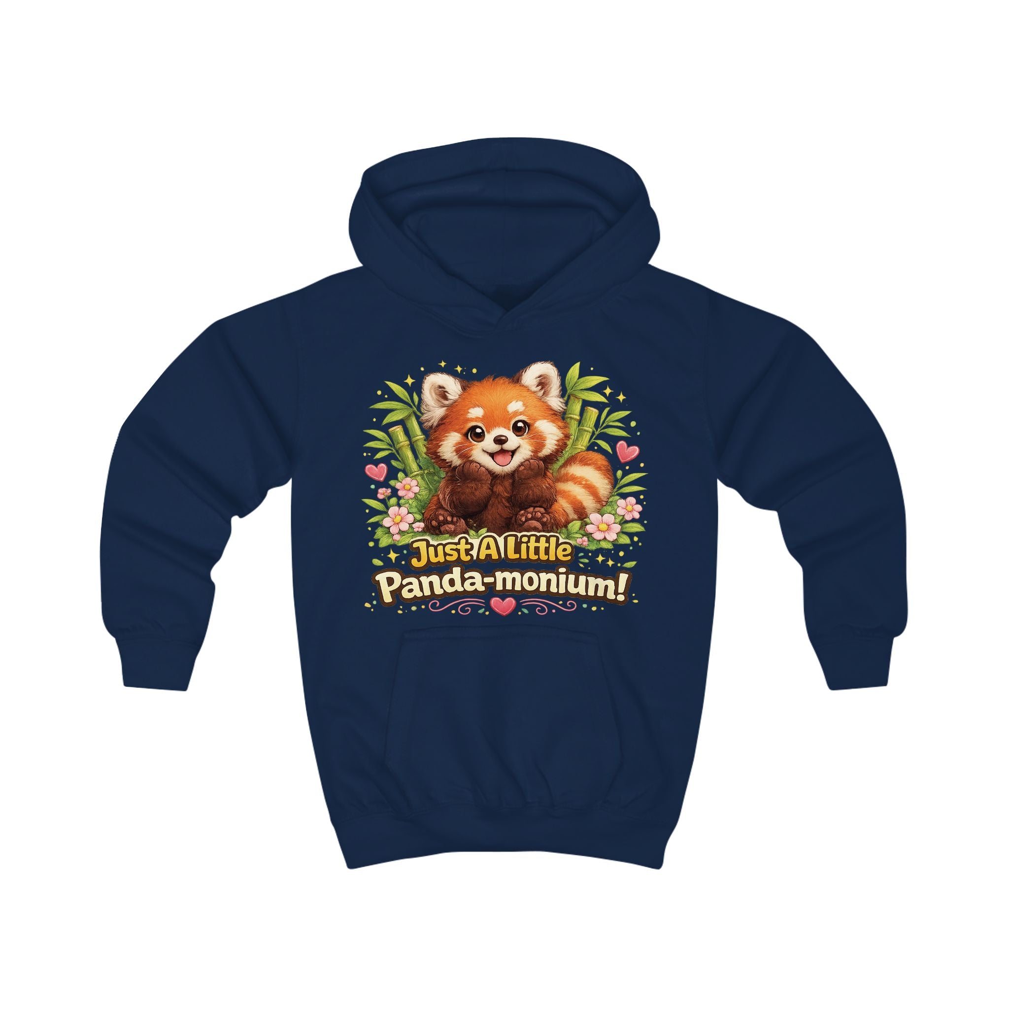 Red Panda Illustration Kids Hoodie | Just A Little Panda-monium, Cute Animal Shirt