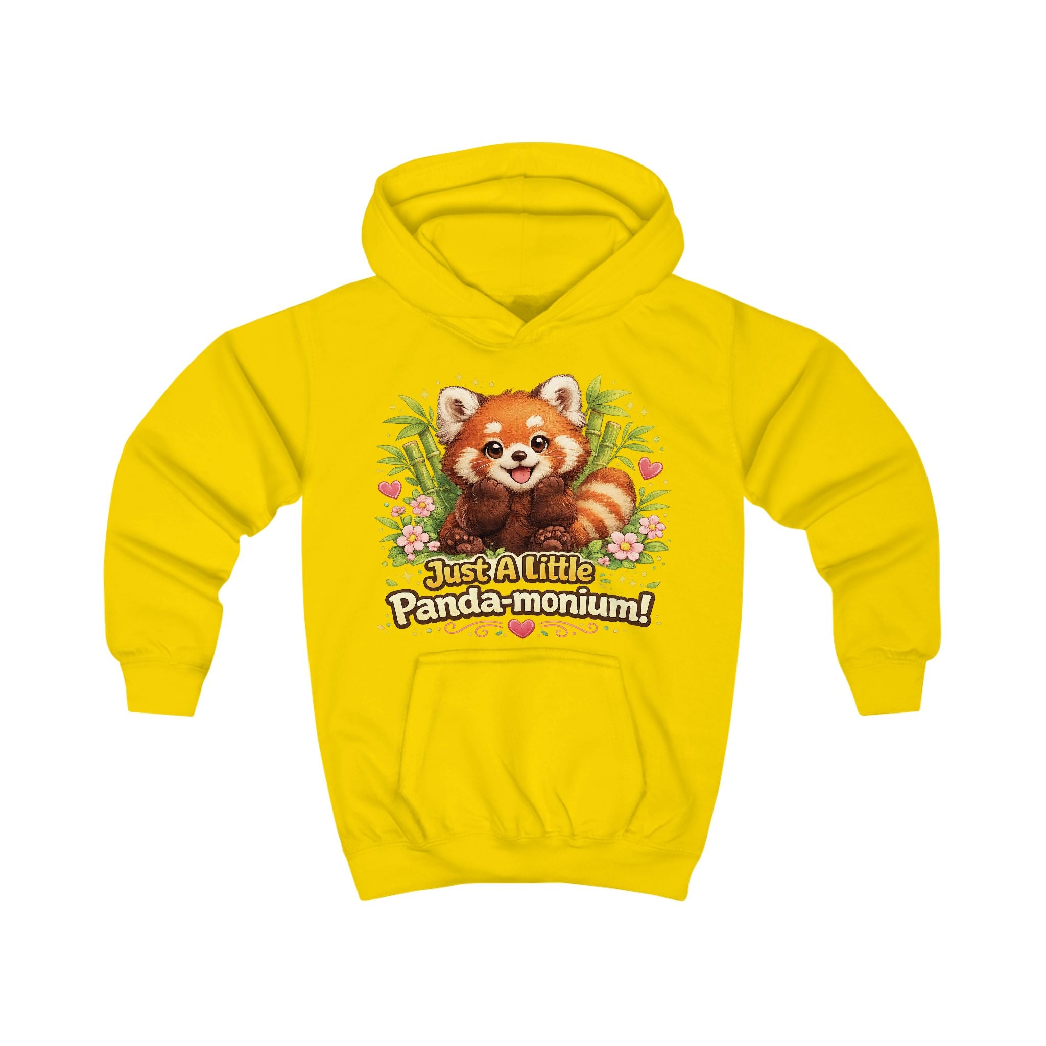 Red Panda Illustration Kids Hoodie | Just A Little Panda-monium, Cute Animal Shirt