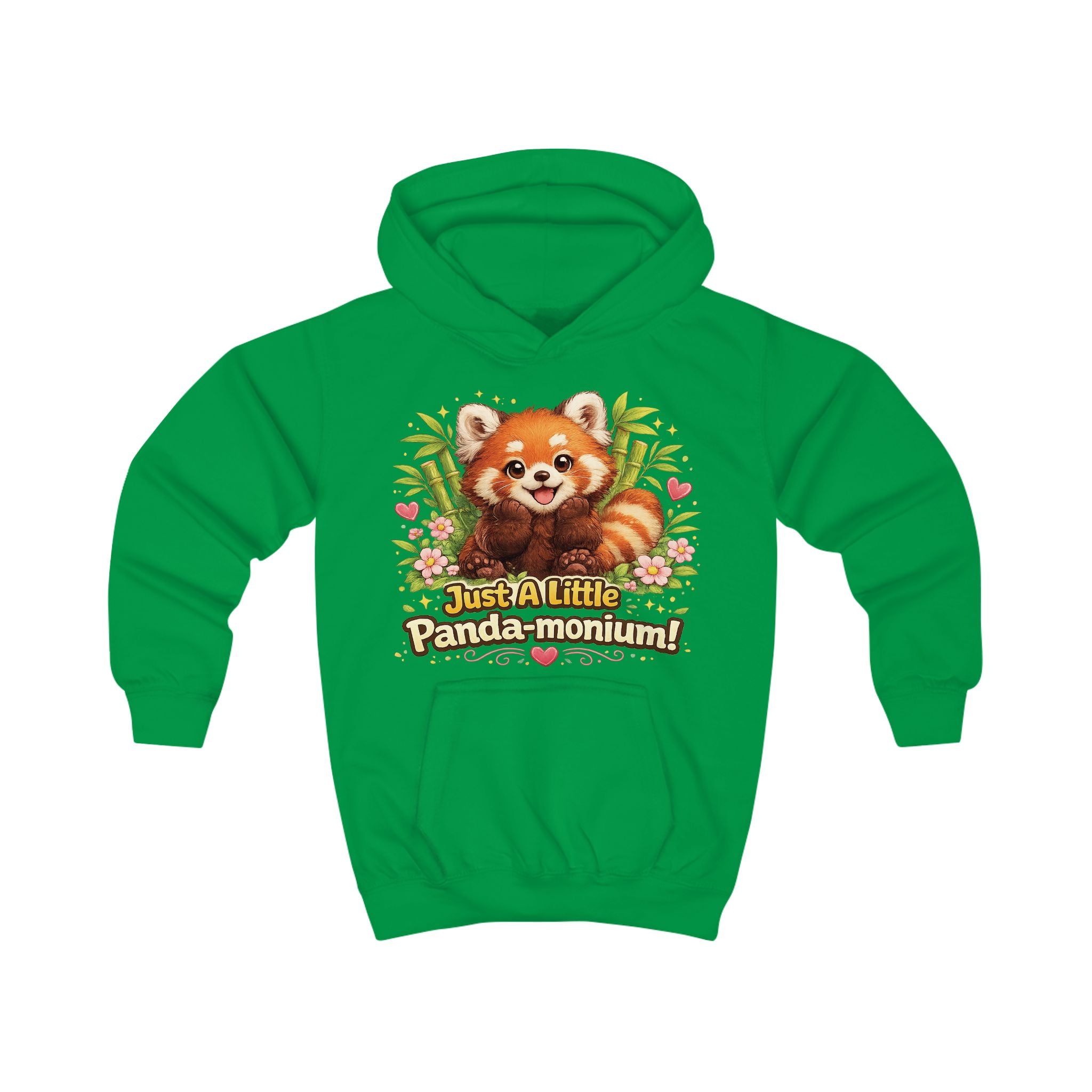 Red Panda Illustration Kids Hoodie | Just A Little Panda-monium, Cute Animal Shirt