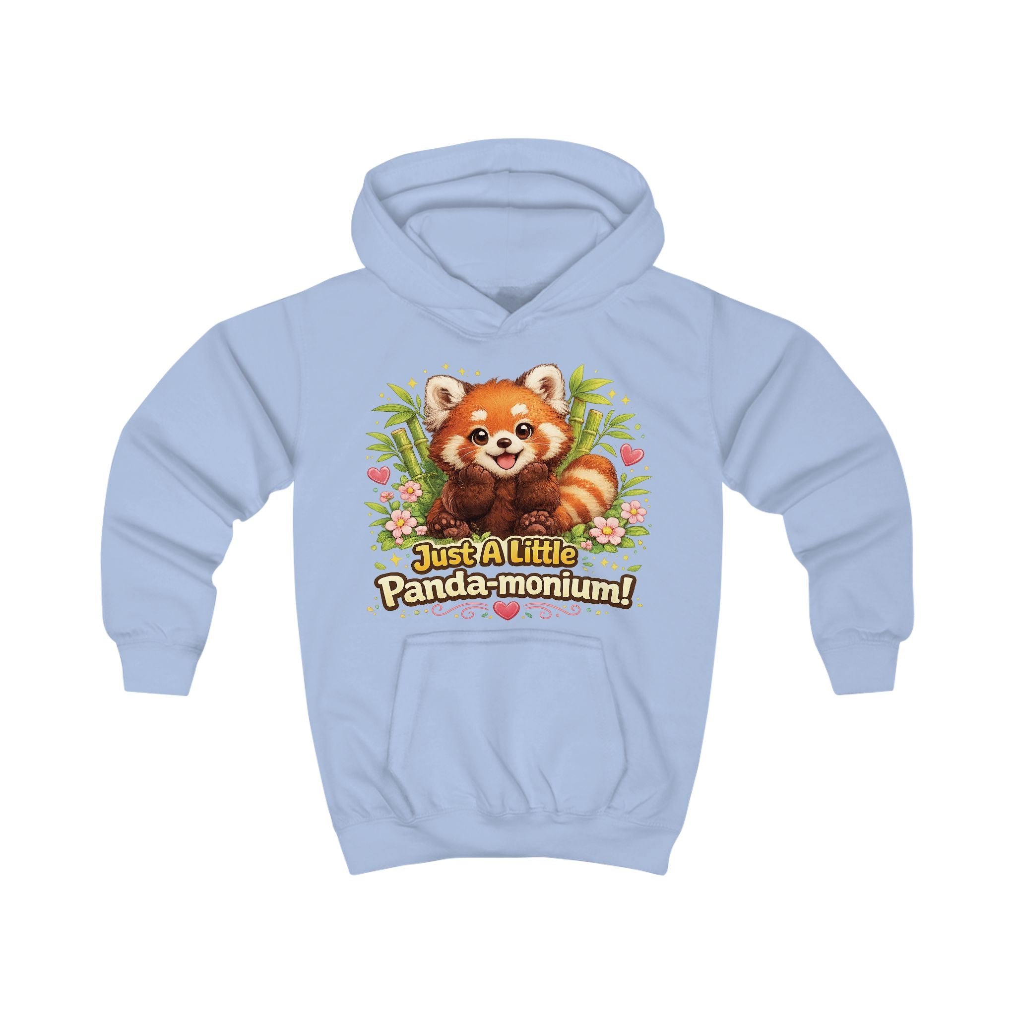 Red Panda Illustration Kids Hoodie | Just A Little Panda-monium, Cute Animal Shirt