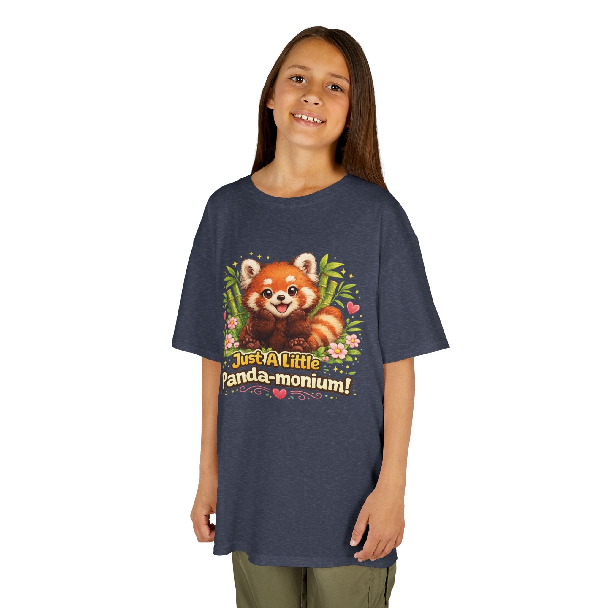 Red Panda Illustration Kids T-Shirt | "Just A Little Panda-monium"