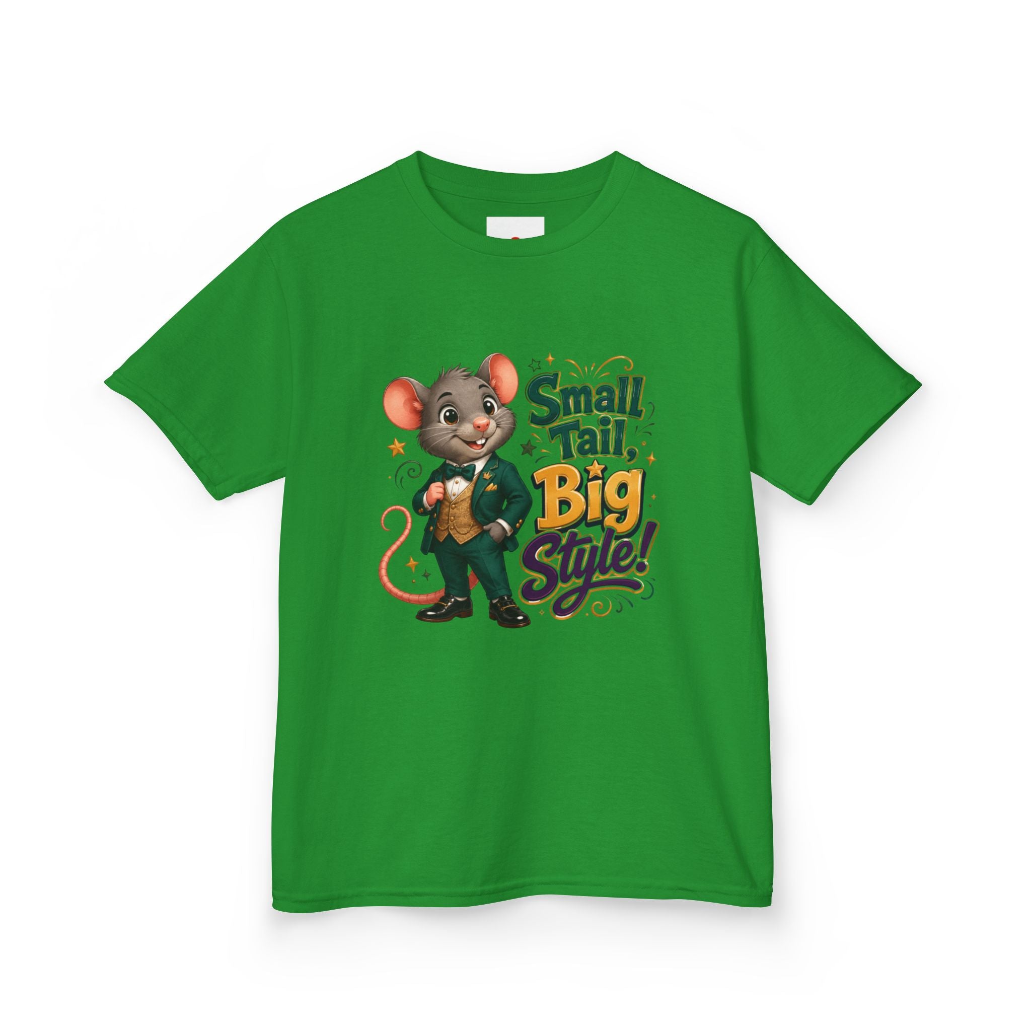 Kids T-Shirt — “Small Tail, Big Style!” Cartoon Mouse Graphic Tee