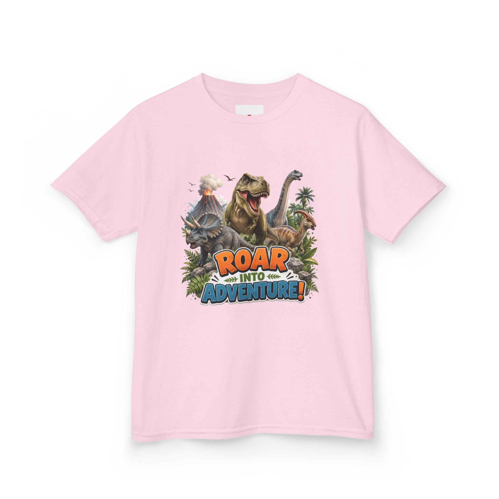Kids Dinosaur Tee - "Roar Into Adventure" Graphic Shirt for Boys & Girls