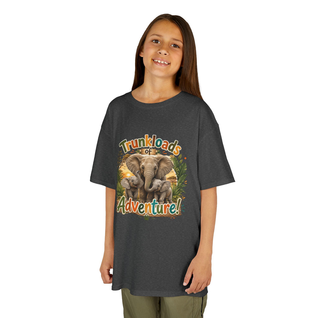 Kids Tee - "Trunkloads of Adventure" Elephant Graphic