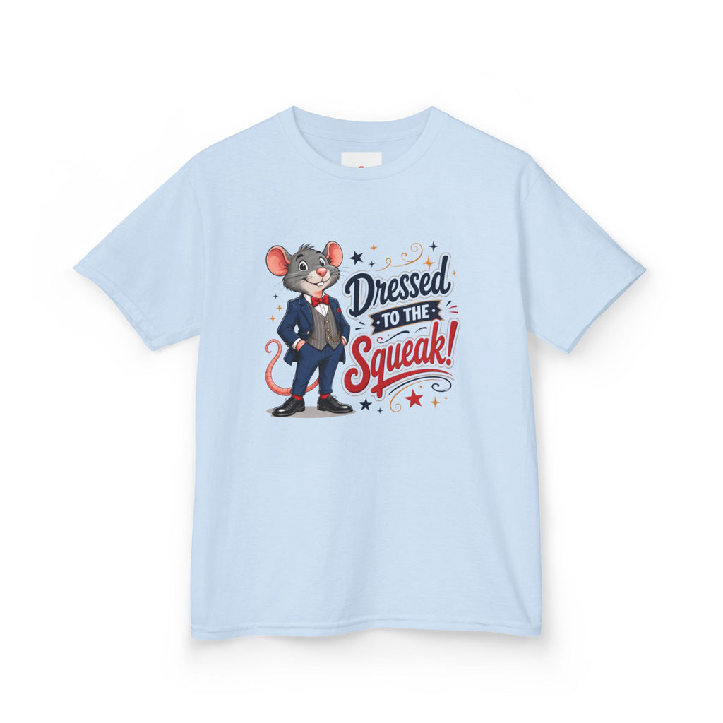 Kids Tee — "Dressed to the Squeak" Cartoon Mouse Graphic